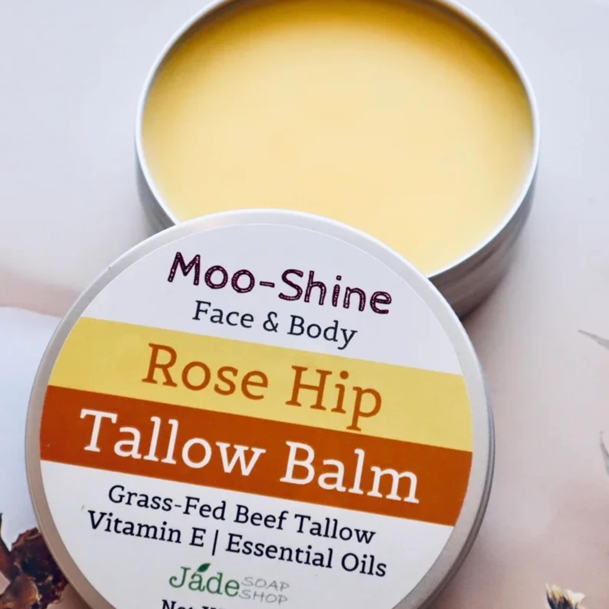 Moo-Shine Rose Hip Tallow Balm | For Face &amp; Body

A rich, all-natural