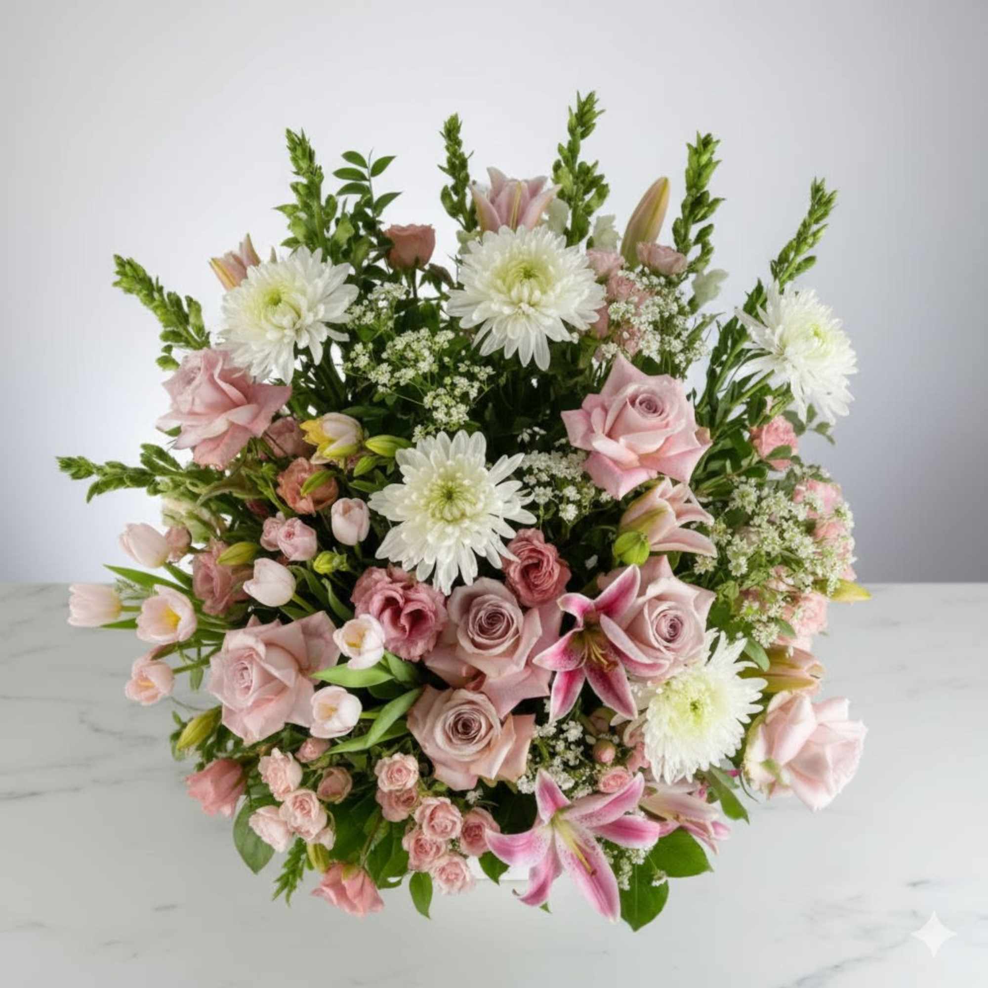  Pet Friendly?
No This arrangement contains Eucalyptus, which can be toxic if