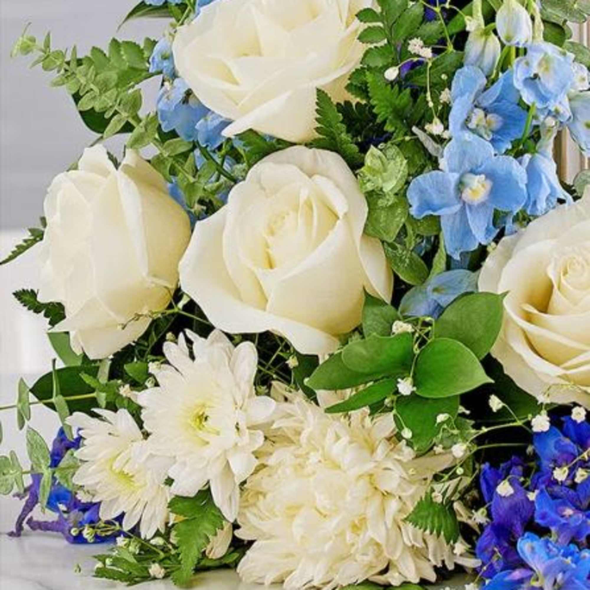  Pet Friendly?
No This arrangement contains Eucalyptus and Chrysanthemums (Mums), both of
