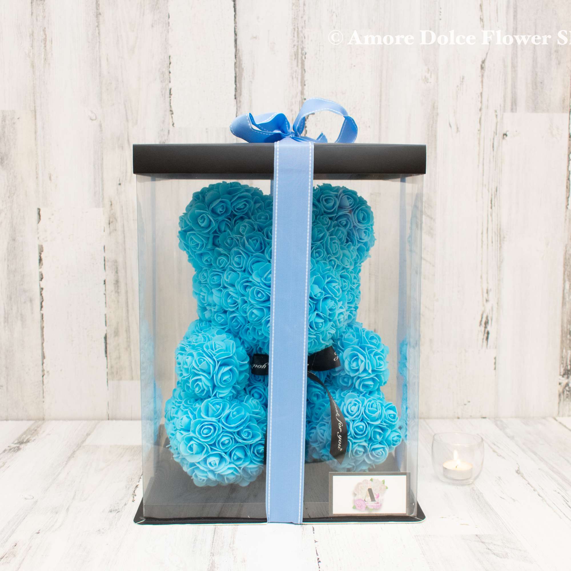  Foam rose is designed into a teddy bear perfect for birthdays