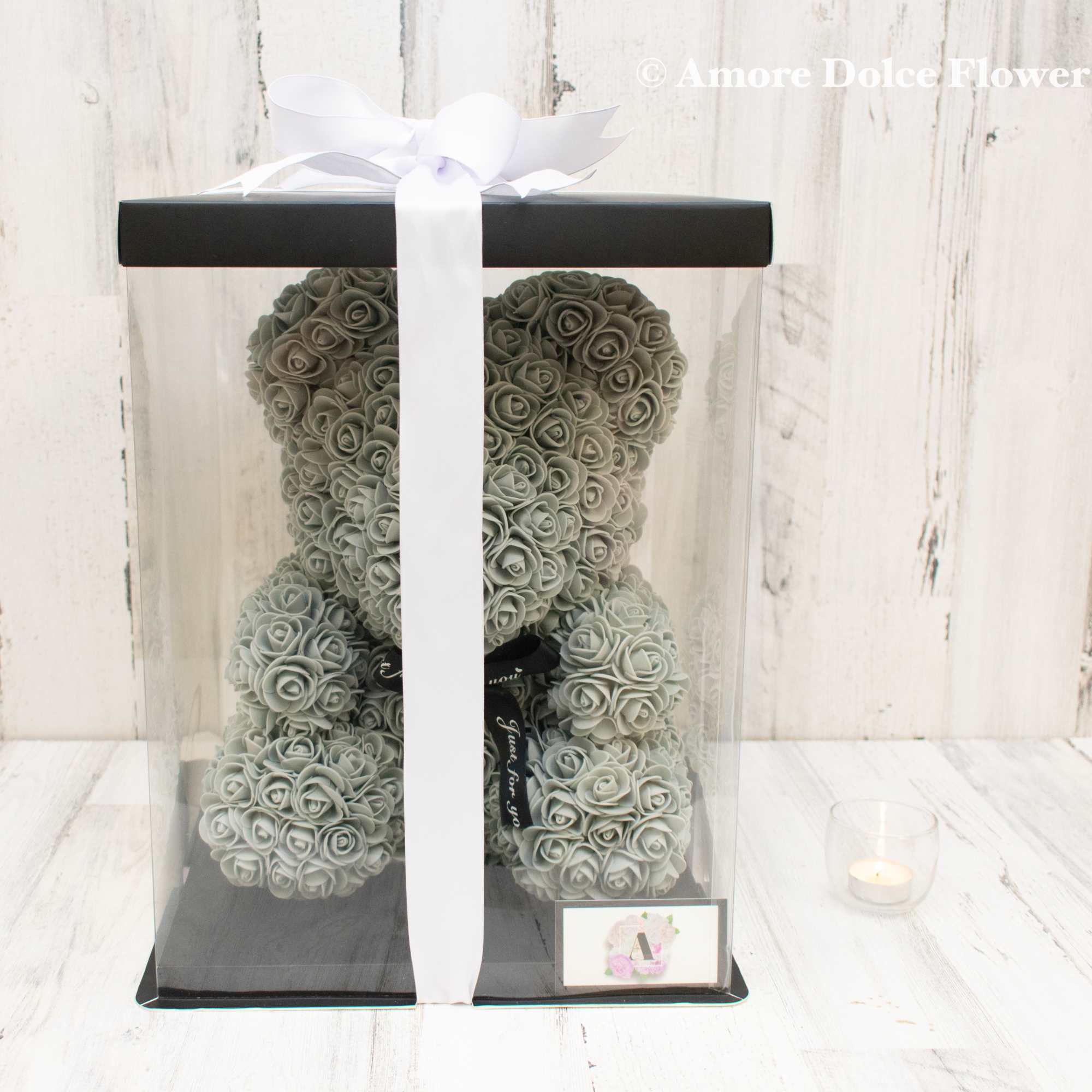  Foam rose is designed into a teddy bear perfect for birthdays