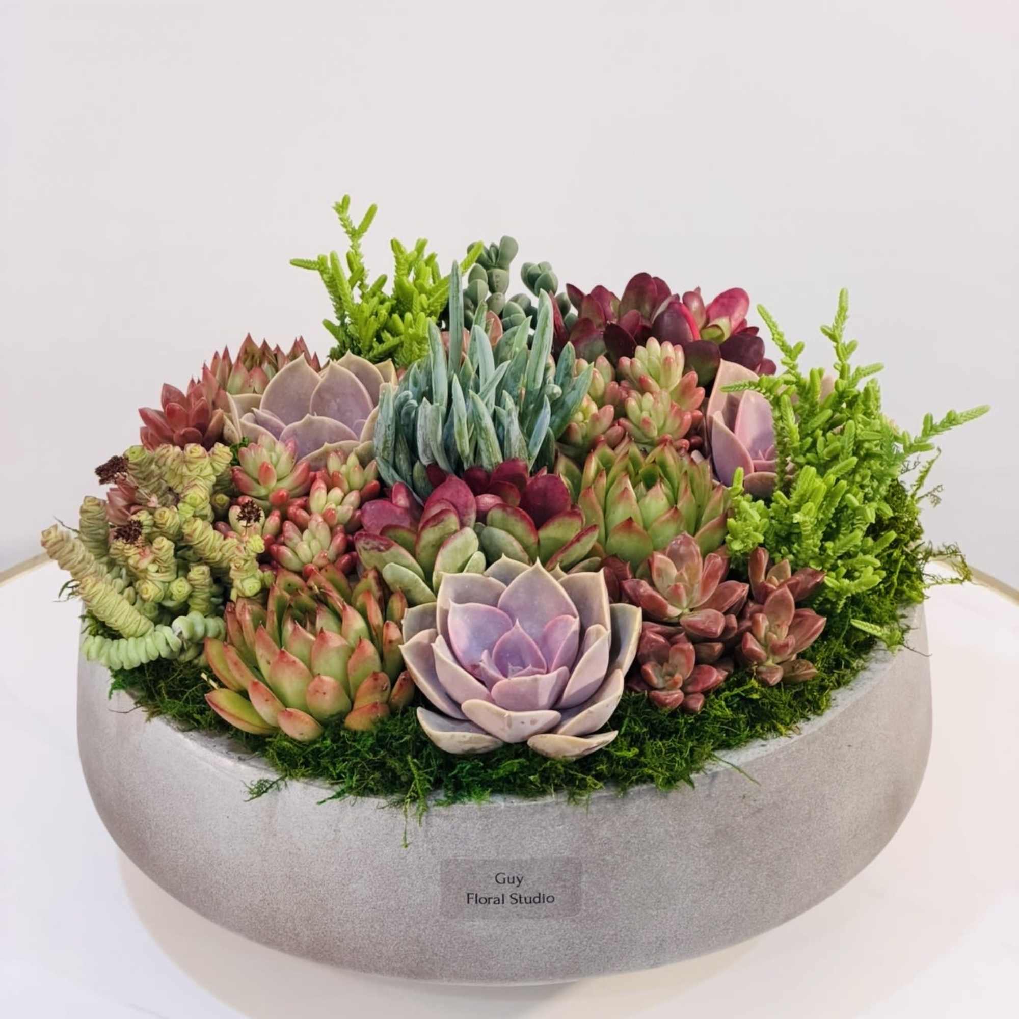 Bring a modern, elegant touch to any space with this handcrafted succulent