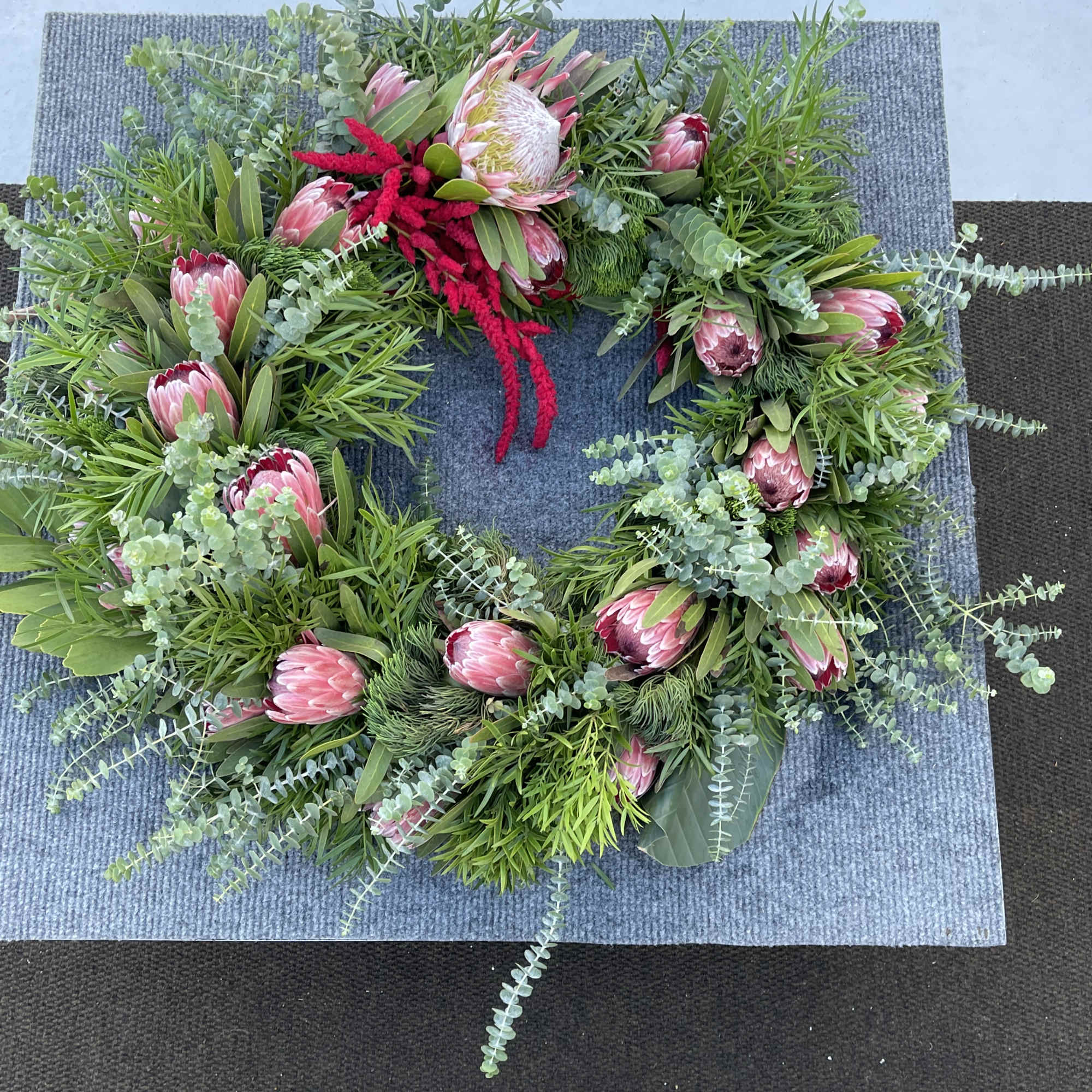 Seasonal Protea wreath florist choice This amazing fresh Protea a Floral wreath