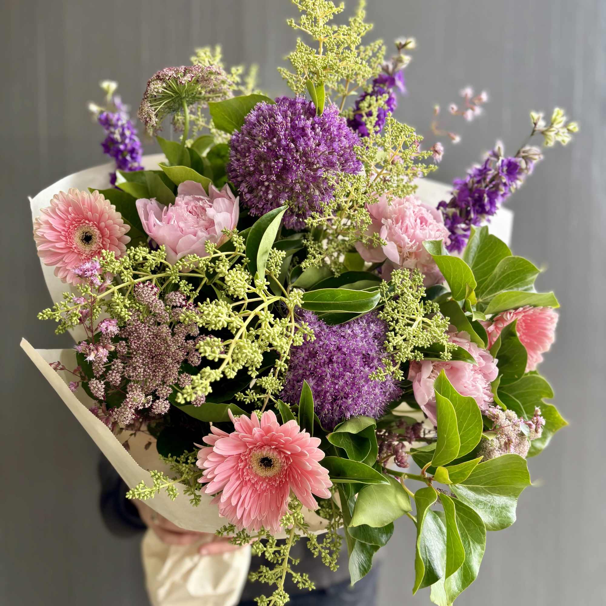 Only Available for a short time, order your arrangement with Allium wile