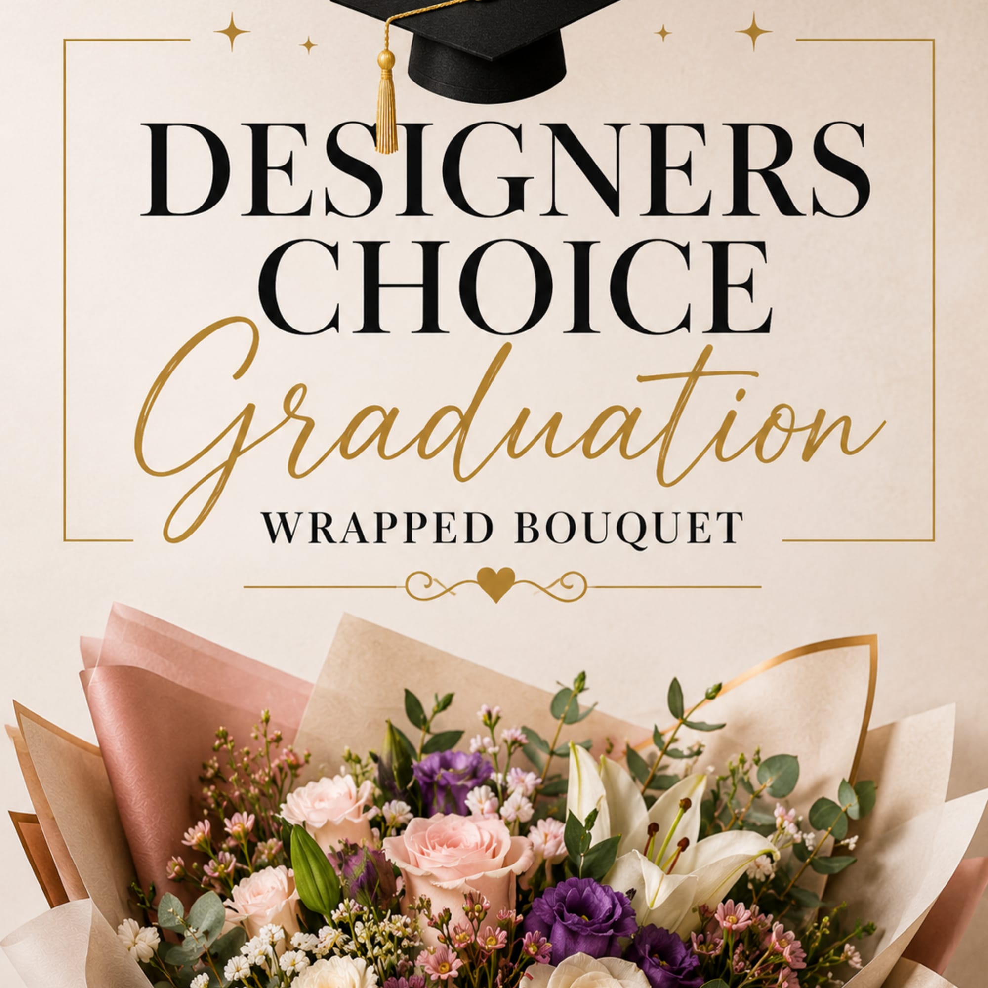 Our florists will handcraft a beautiful graduation bouquet using the freshest seasonal