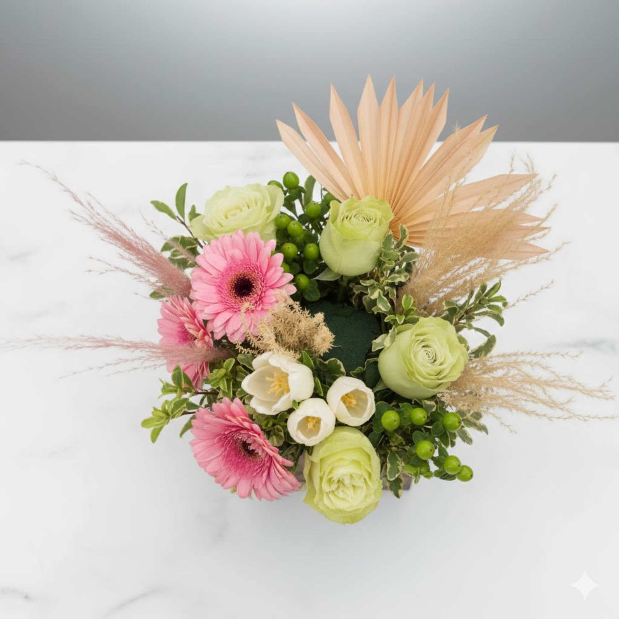  Pet Friendly?
Yes &mdash; green roses and dried elements are generally safe