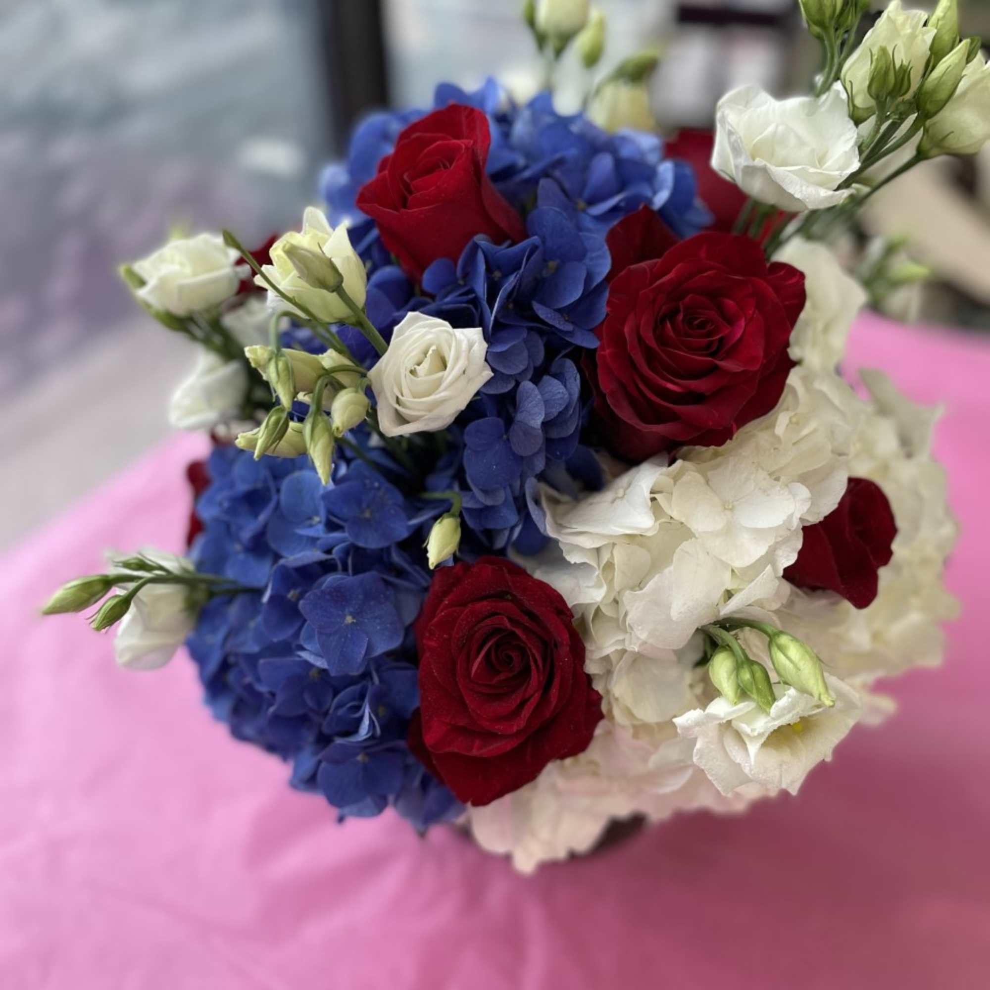 In traditional Red  - White and Blue colors
Made with the Finest