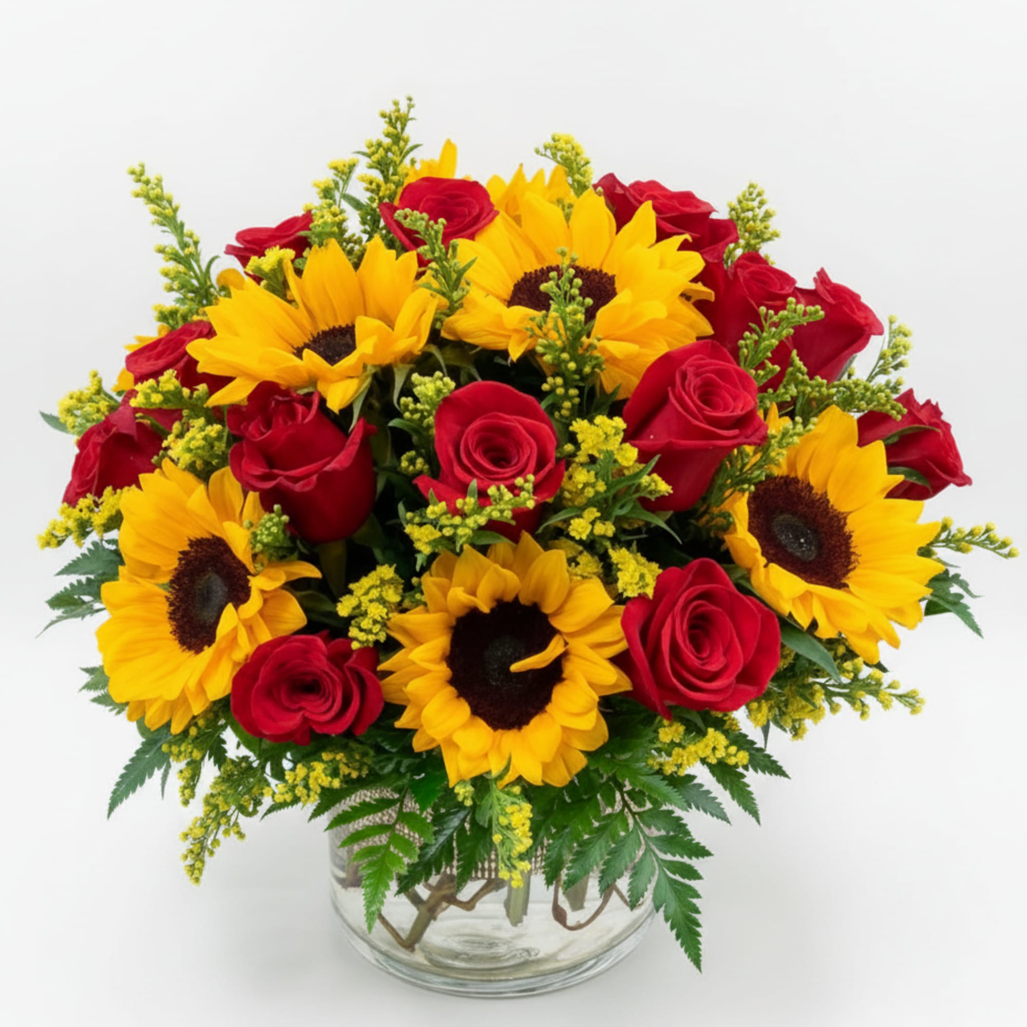 Brilliant Sunshine is a radiant vase arrangement designed to brighten any space
