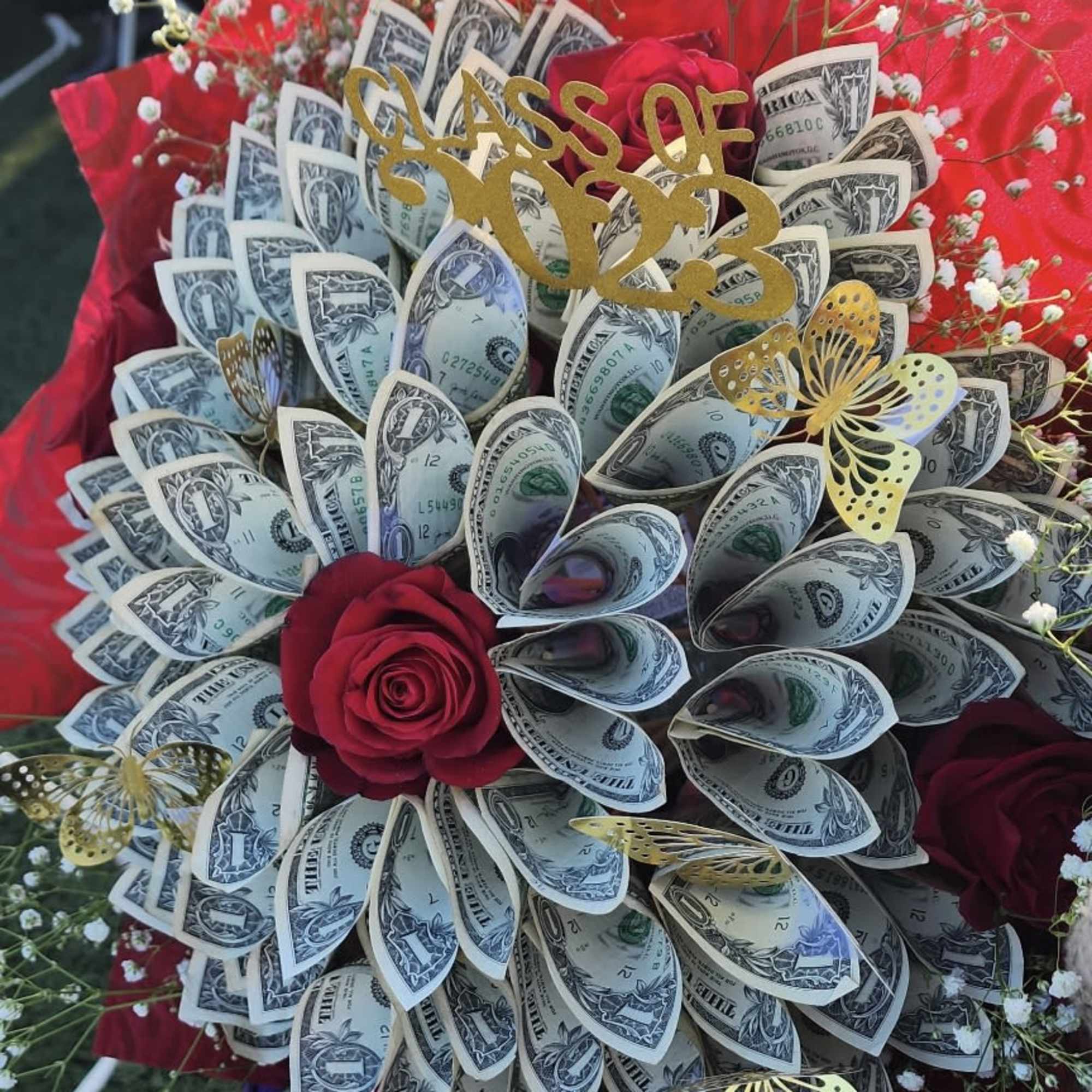 Made with real dollar bills. Processing fee is $30 not including money