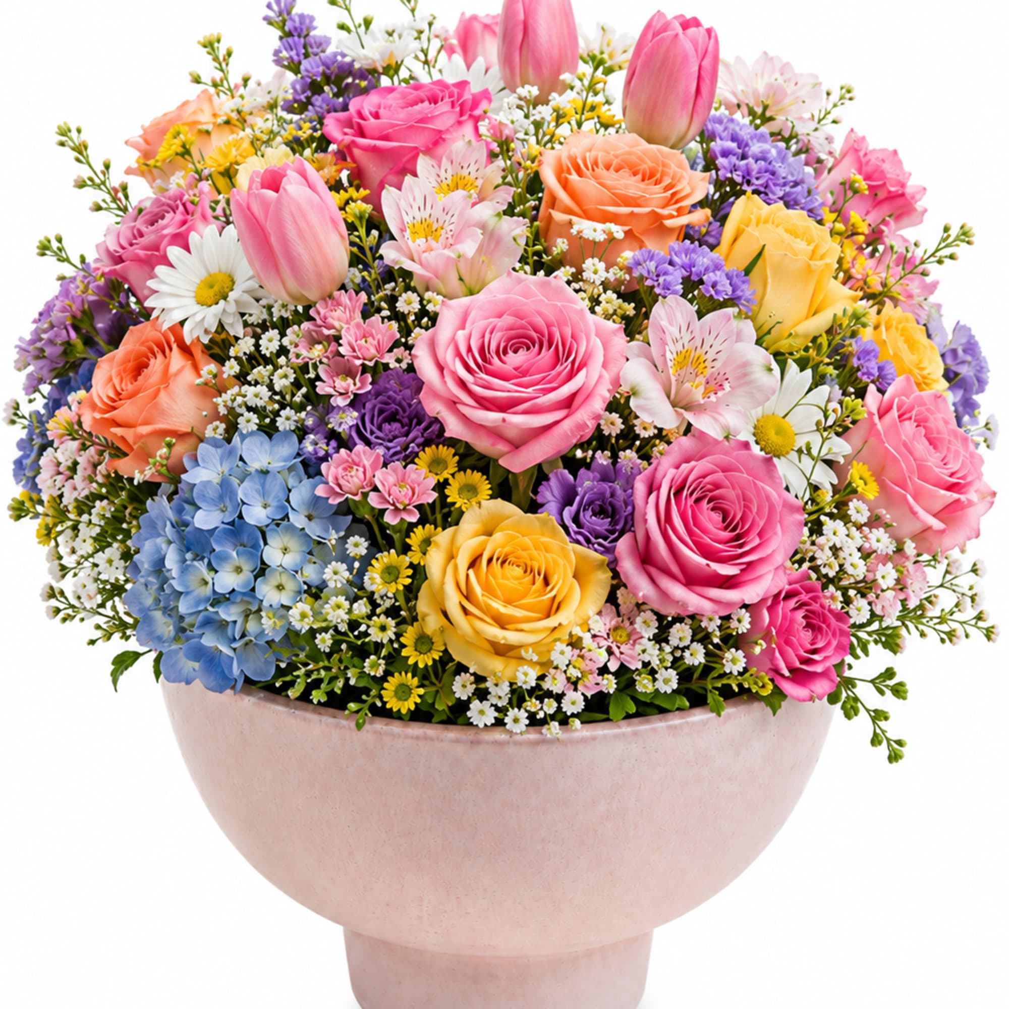 Summer Tide is a cheerful designer&rsquo;s choice arrangement filled with vibrant seasonal