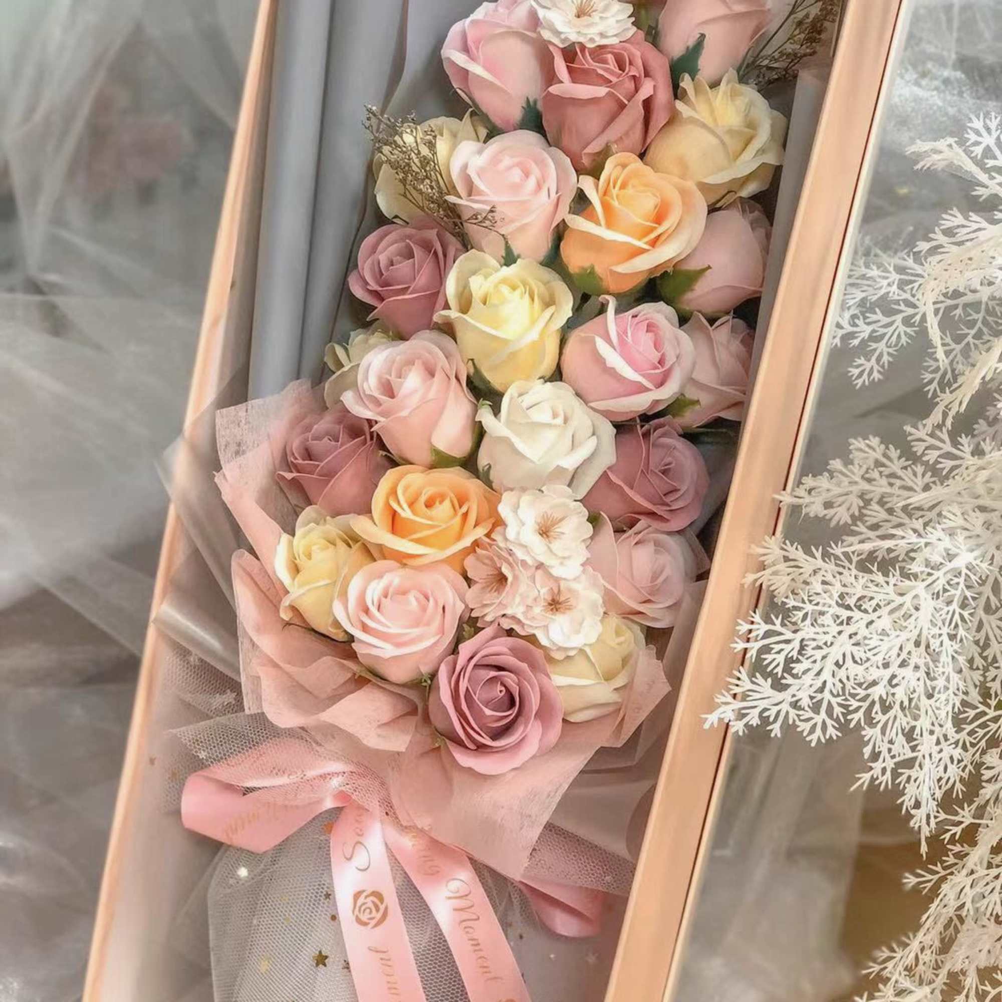 Inspired by the timeless beauty of Morandi tones, this bouquet blends soft