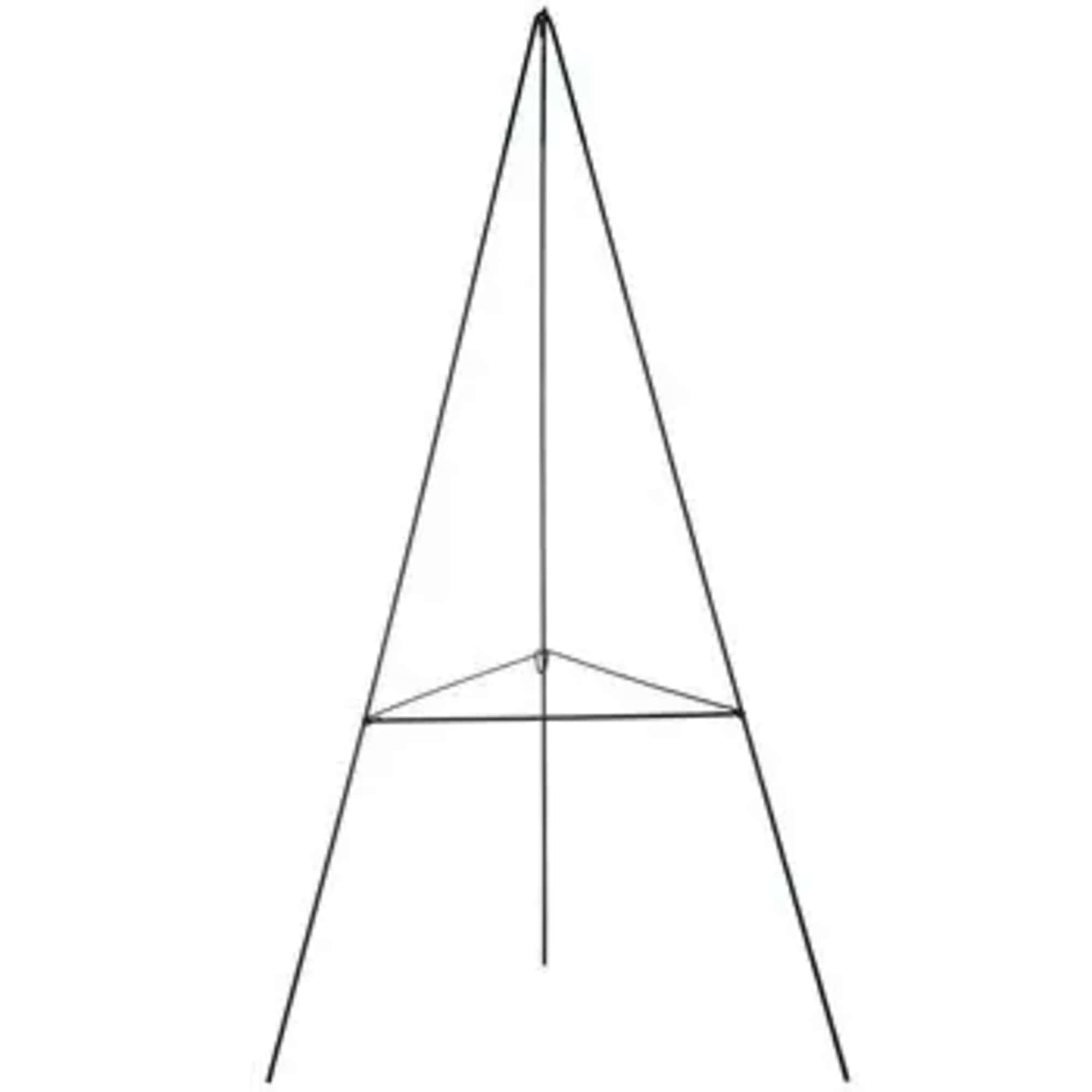 Wire floral easel stand with a triangular frame