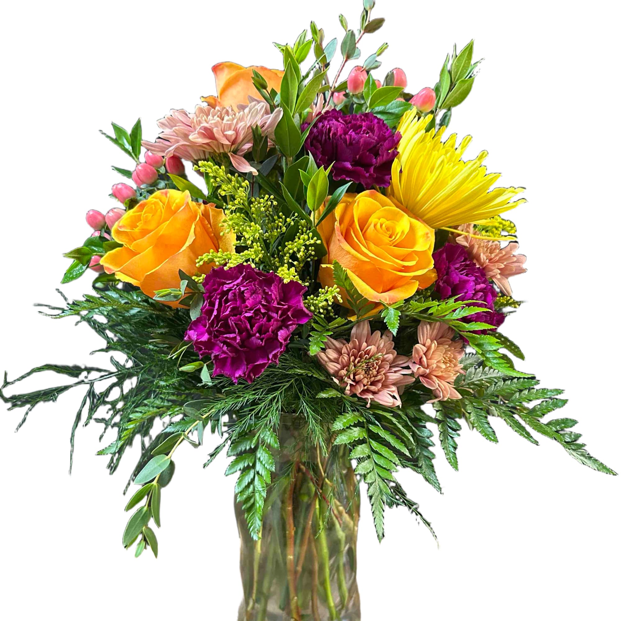 This bright and colorful bouquet would brighten anyone's day.