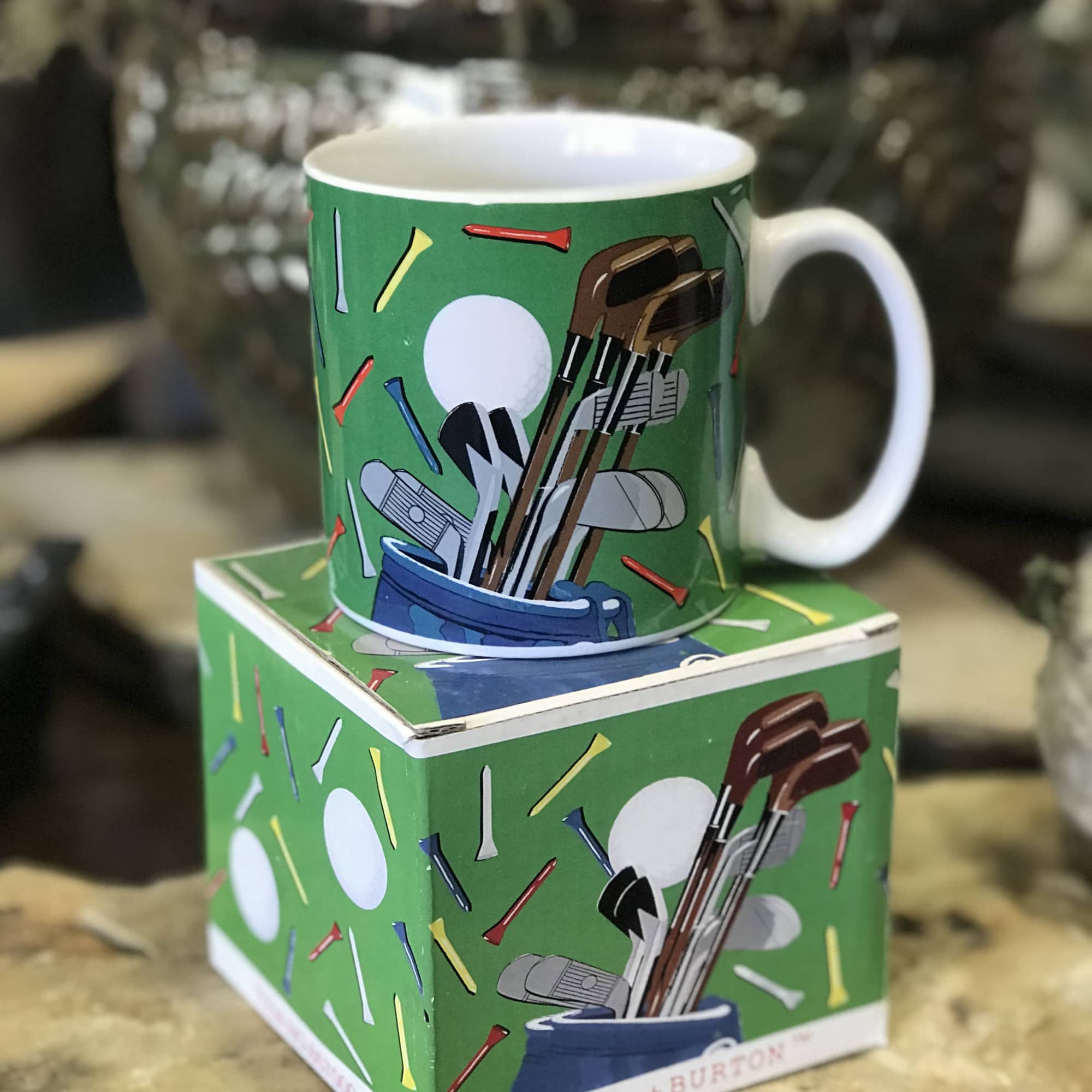 Perfect for Father's Day, Mug with Yellow roses, Red carnations, daisies, blue