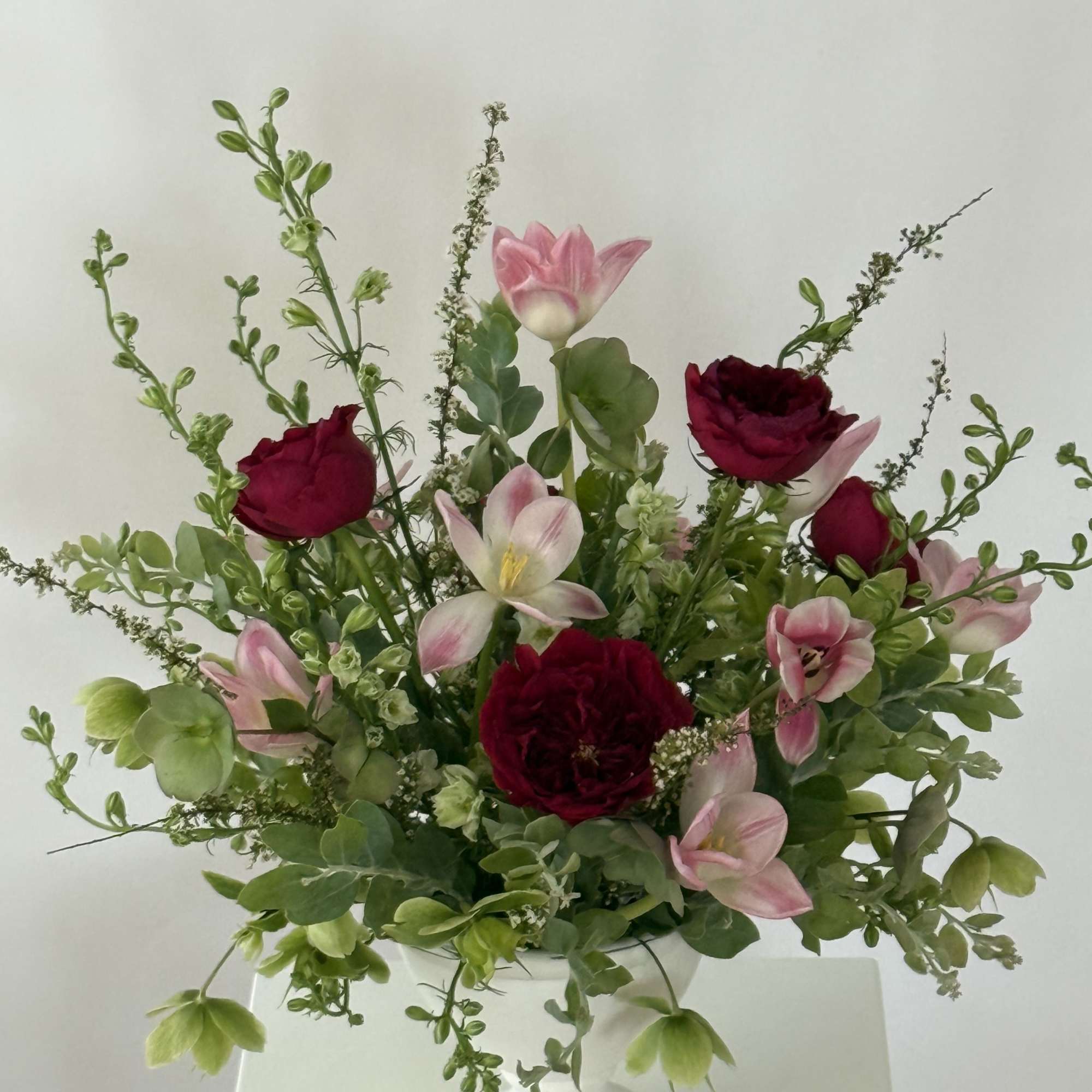 Premium Compote Arrangement - Elegant, artful, unforgettable.

This luxe floral design is arranged