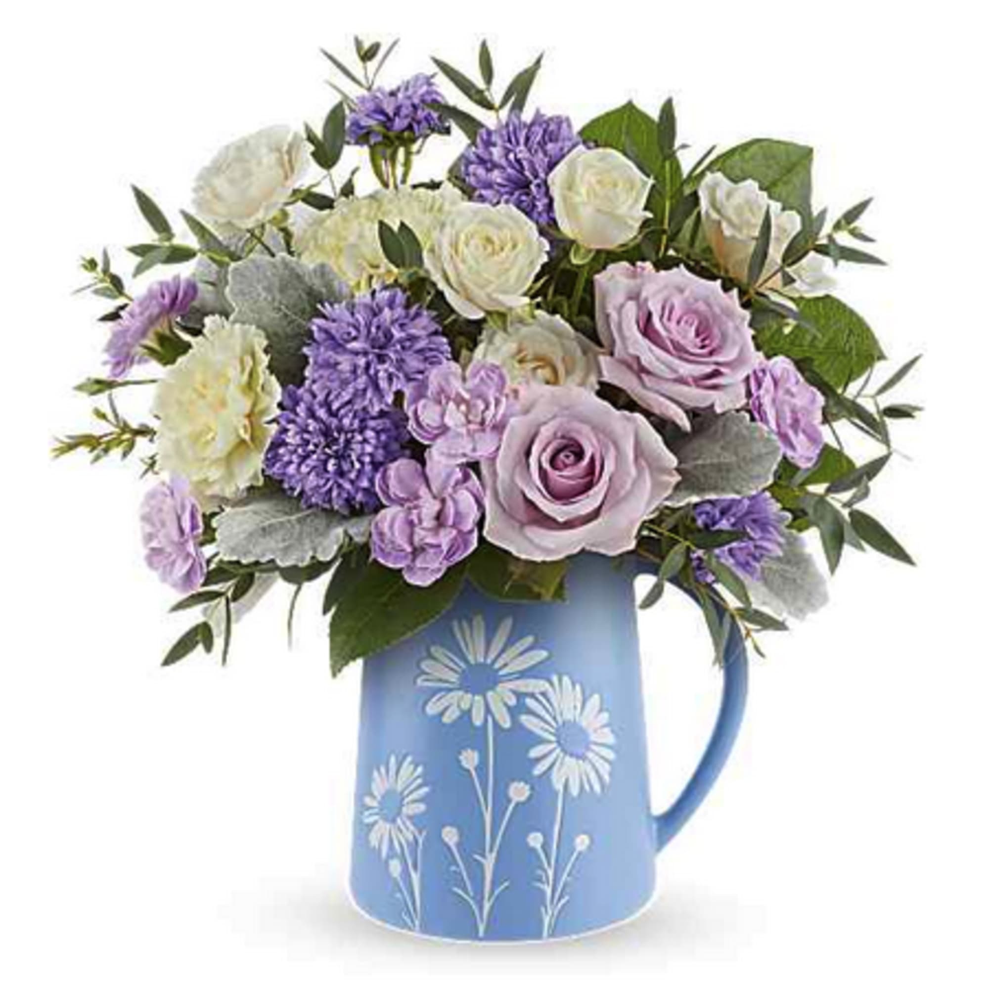  Soft and whimsical, Daisy Haze Bouquet captures pastel perfection with lavender