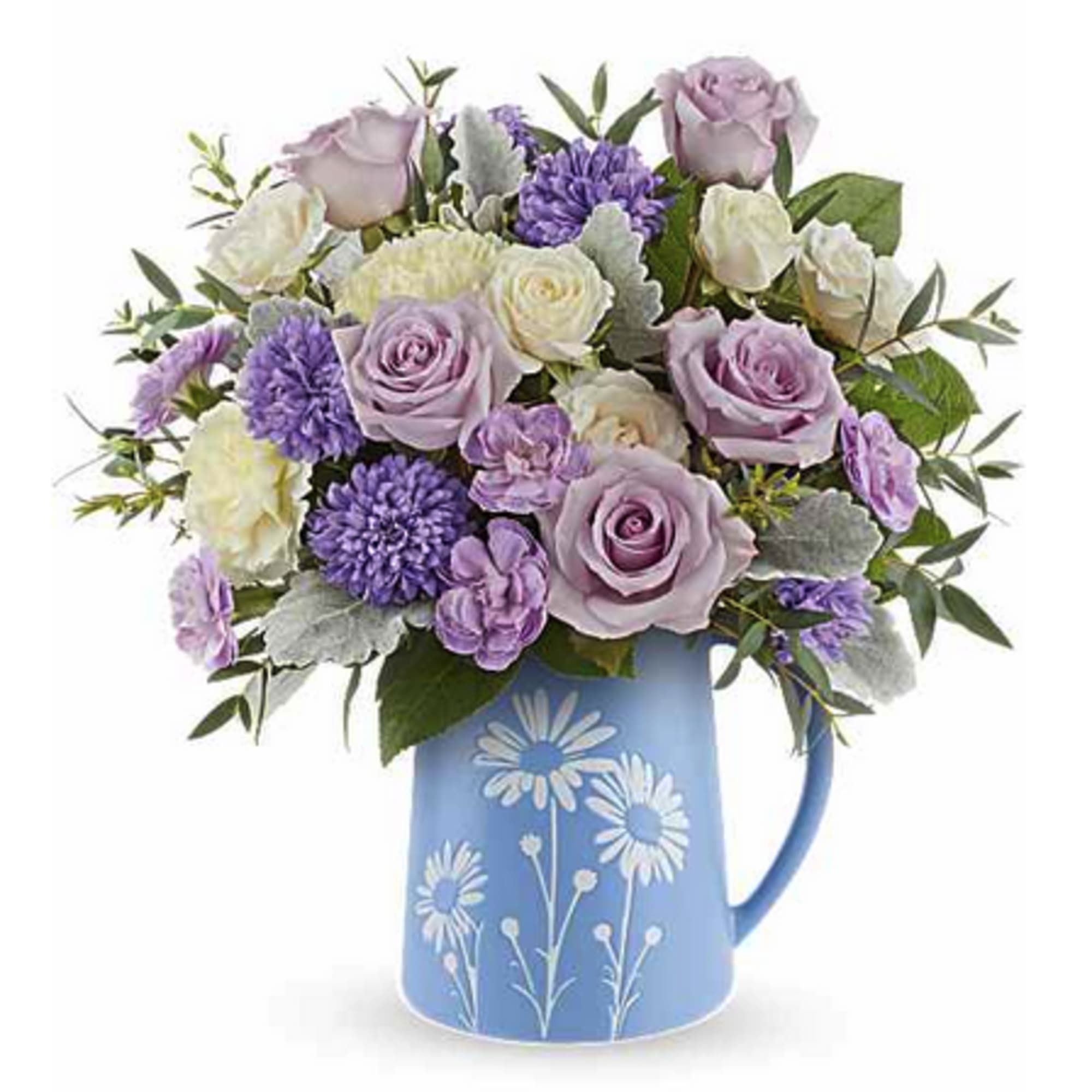  Soft and whimsical, Daisy Haze Bouquet captures pastel perfection with lavender