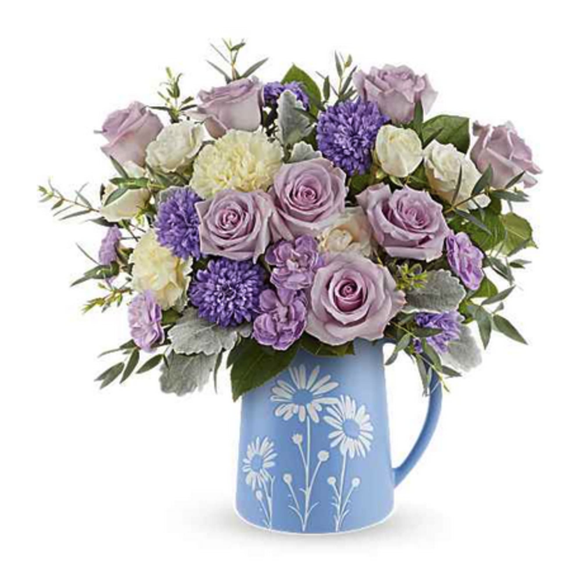  Soft and whimsical, Daisy Haze Bouquet captures pastel perfection with lavender
