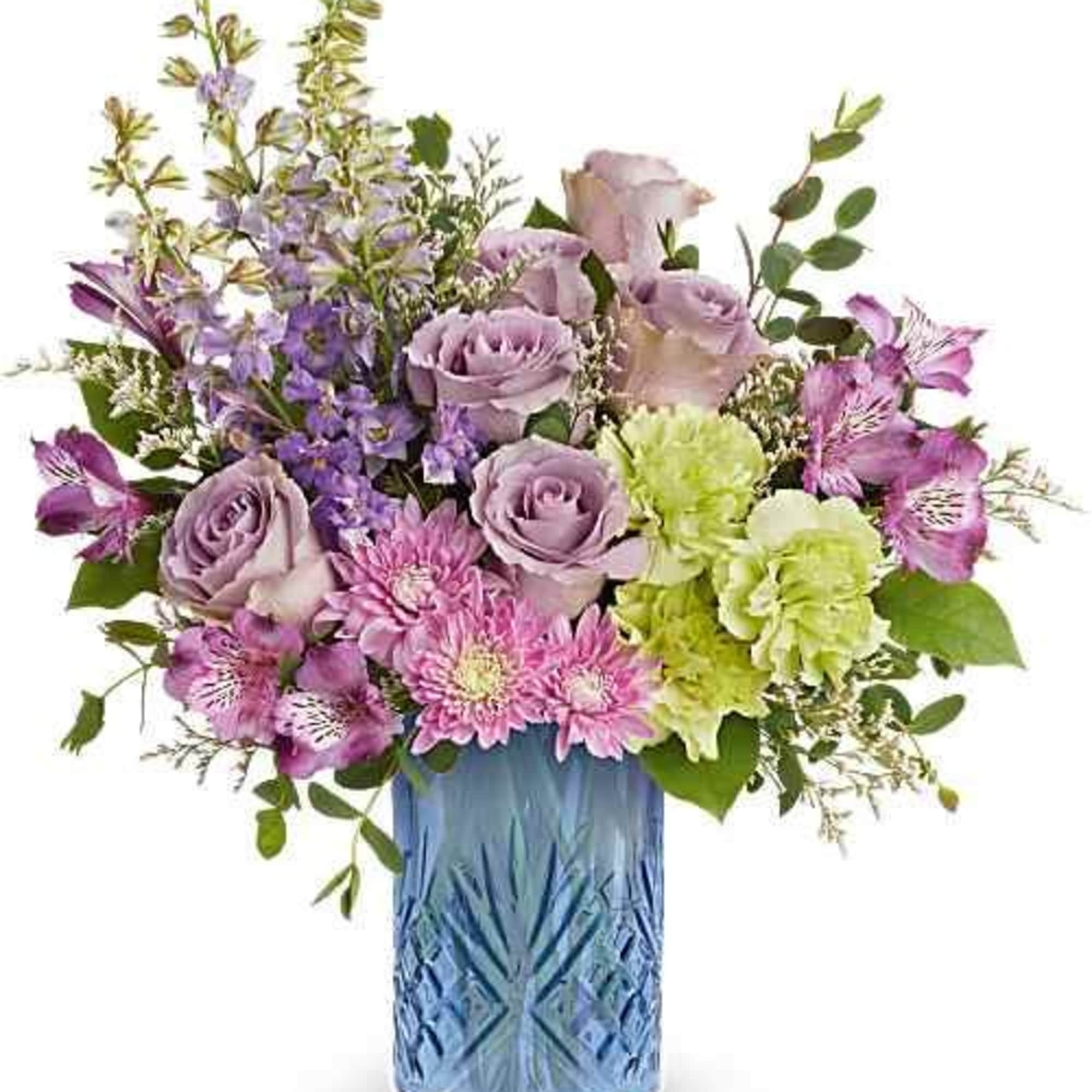 Surprise Mom with Garden Whimsy Bouquet, a soft blend of lavender and