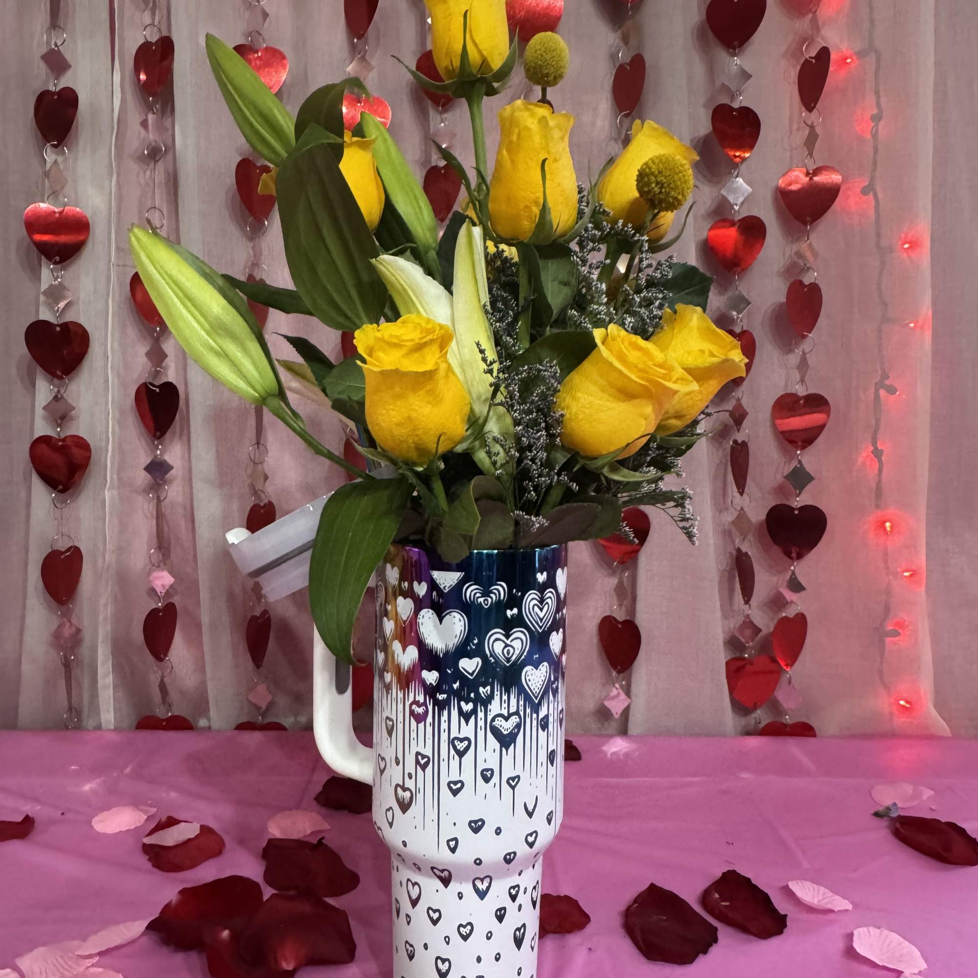 40oz tumbler with or without flowers