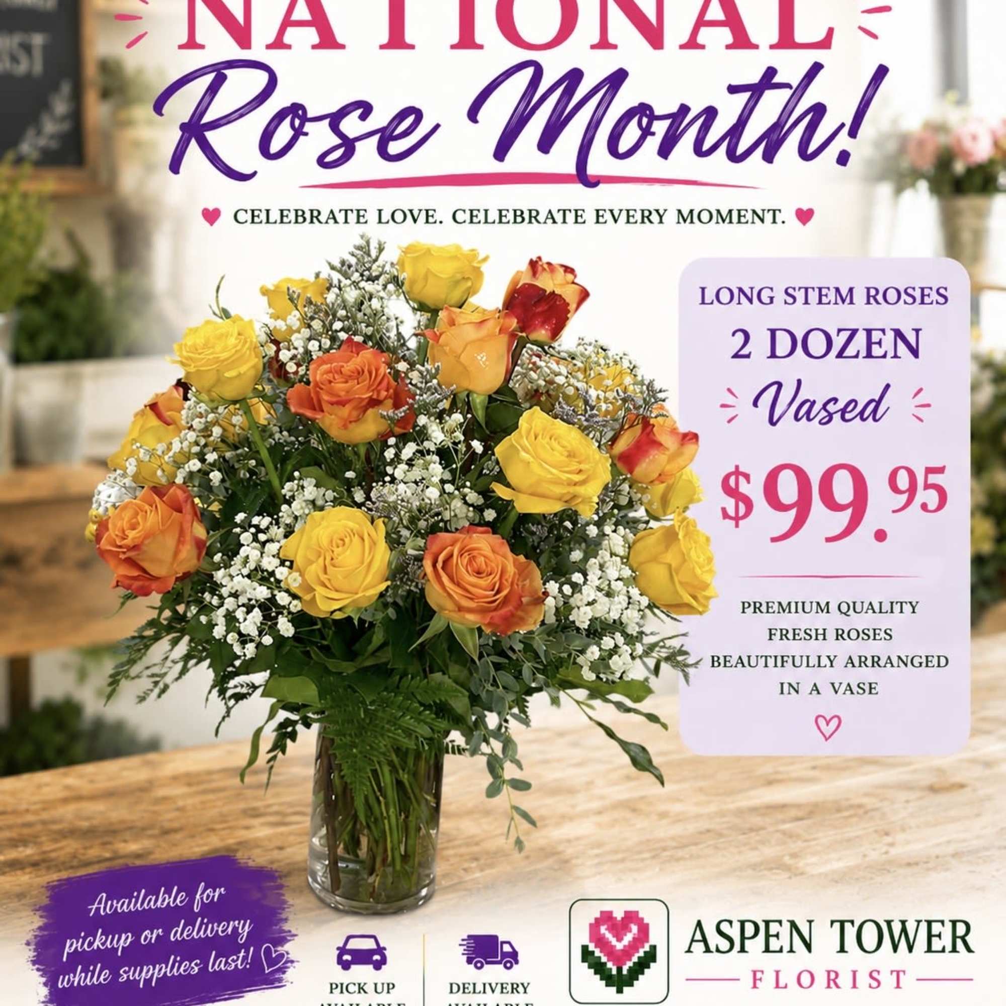 National Rose Month Special

Some gifts never go out of style.

Celebrate National Rose