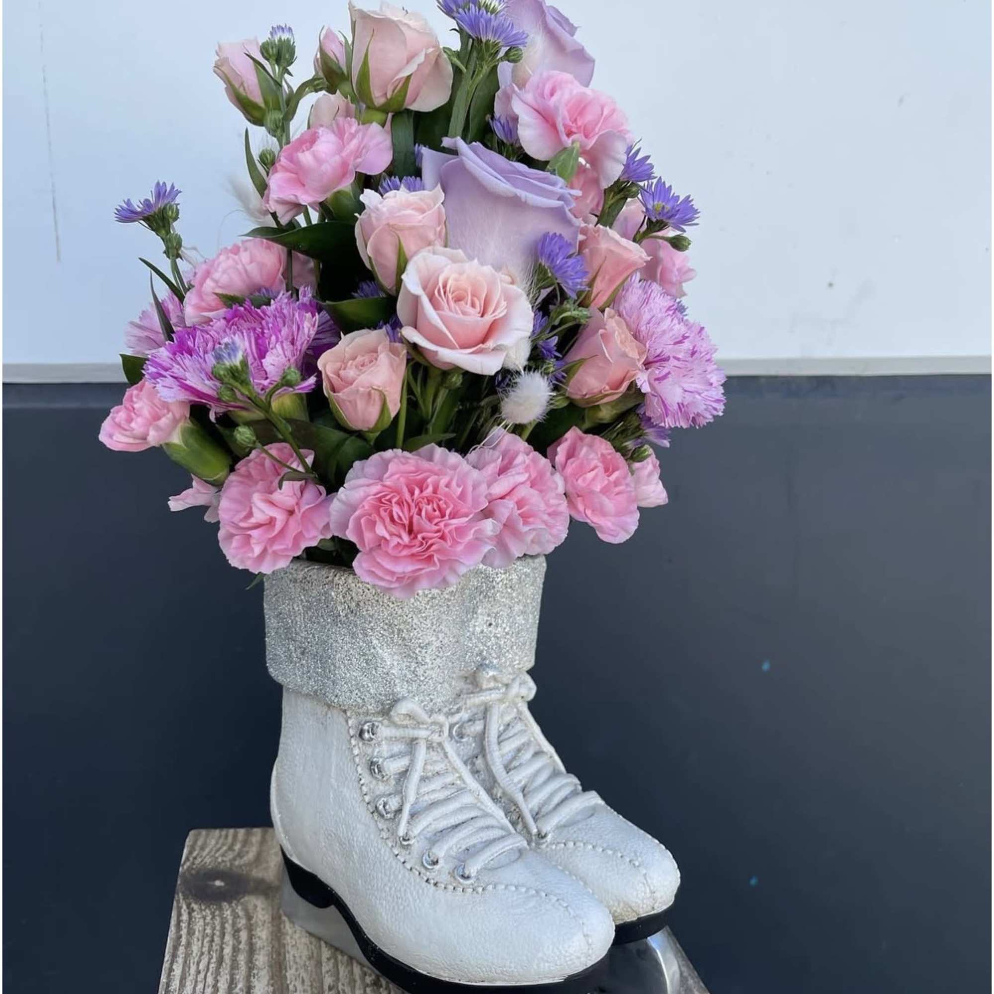 Floral ice skates