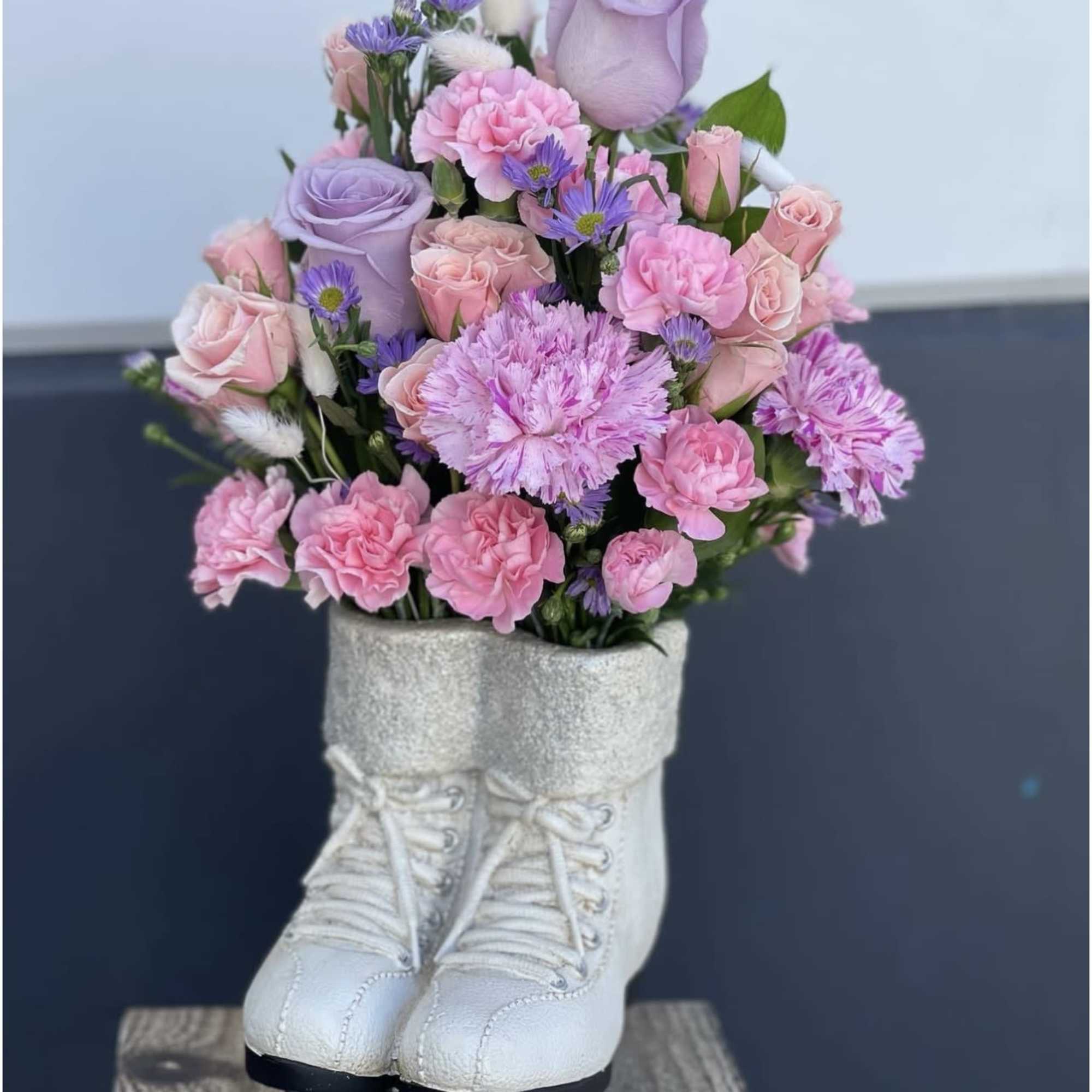 Floral ice skates