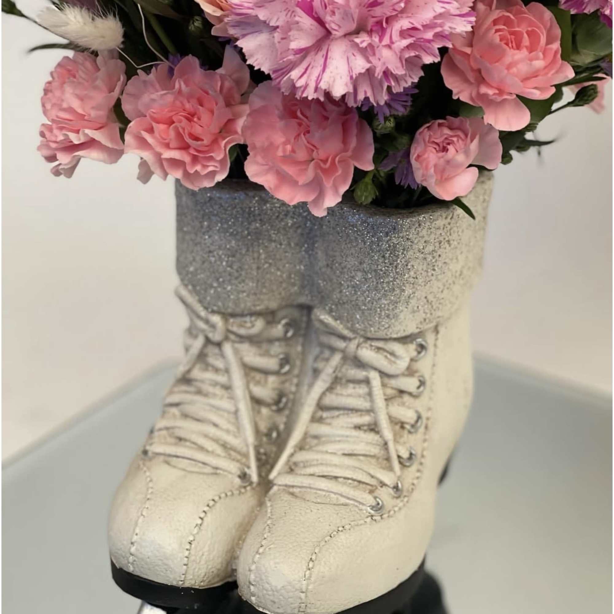 Floral ice skates