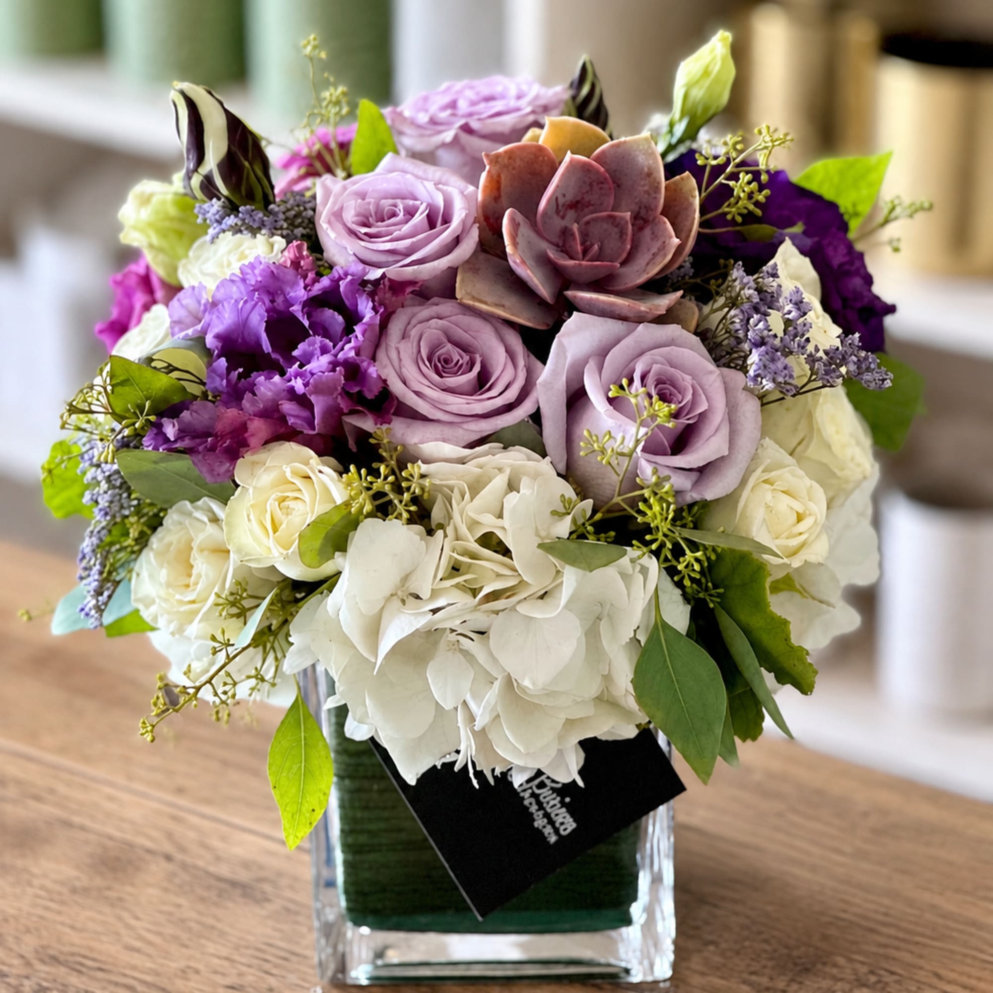 4X4 glass cube arrangement.  Introduce someone special to the timeless beauty