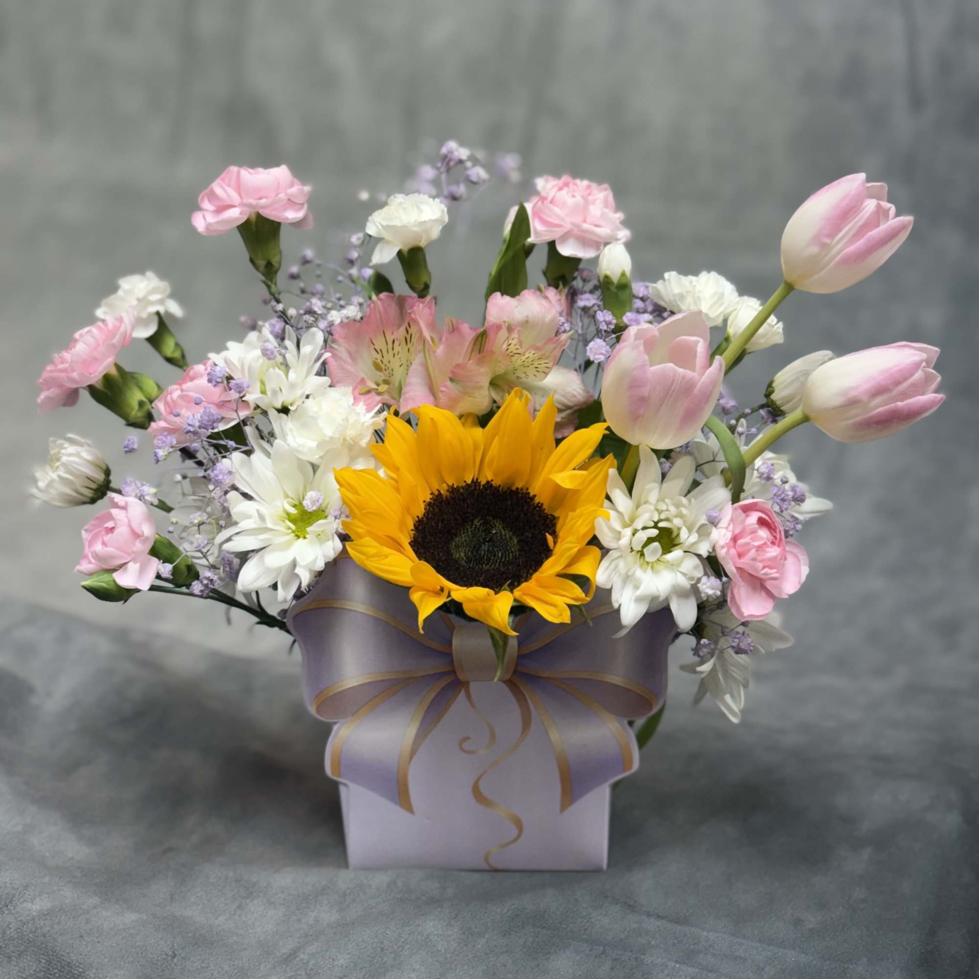 Bright, cheerful, and full of charm, our Sunshine &amp; Blush Bow Bag