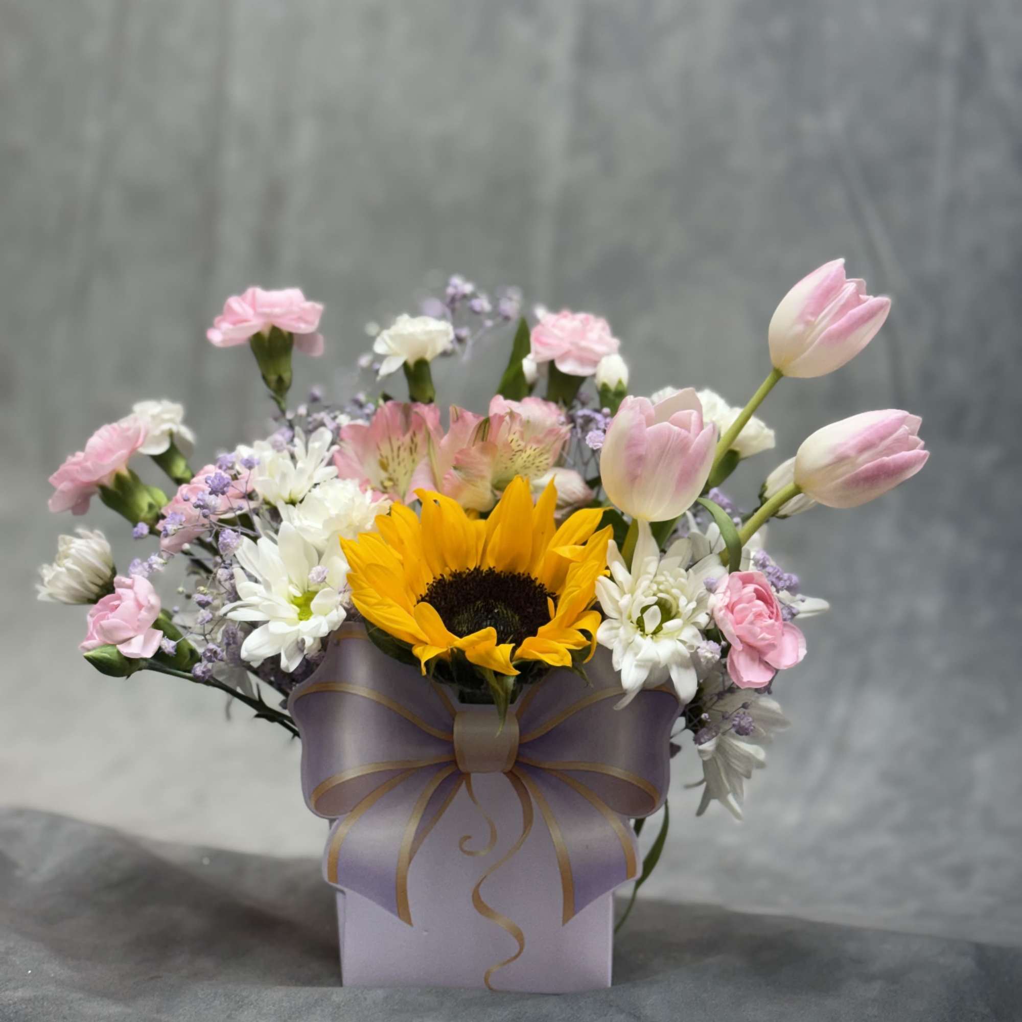 Bright, cheerful, and full of charm, our Sunshine &amp; Blush Bow Bag