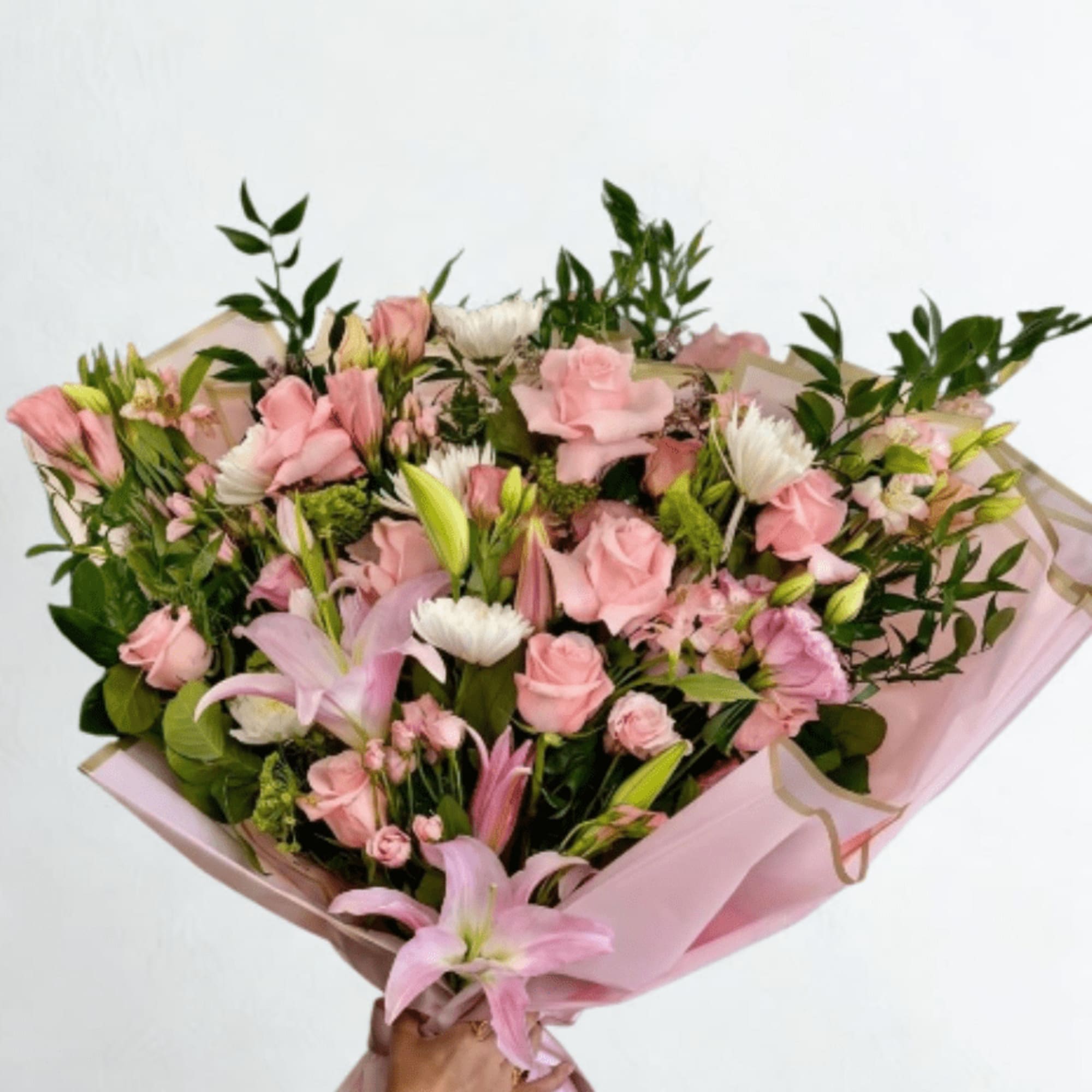 A lavish, hand-tied bouquet that reads like a love letter in soft