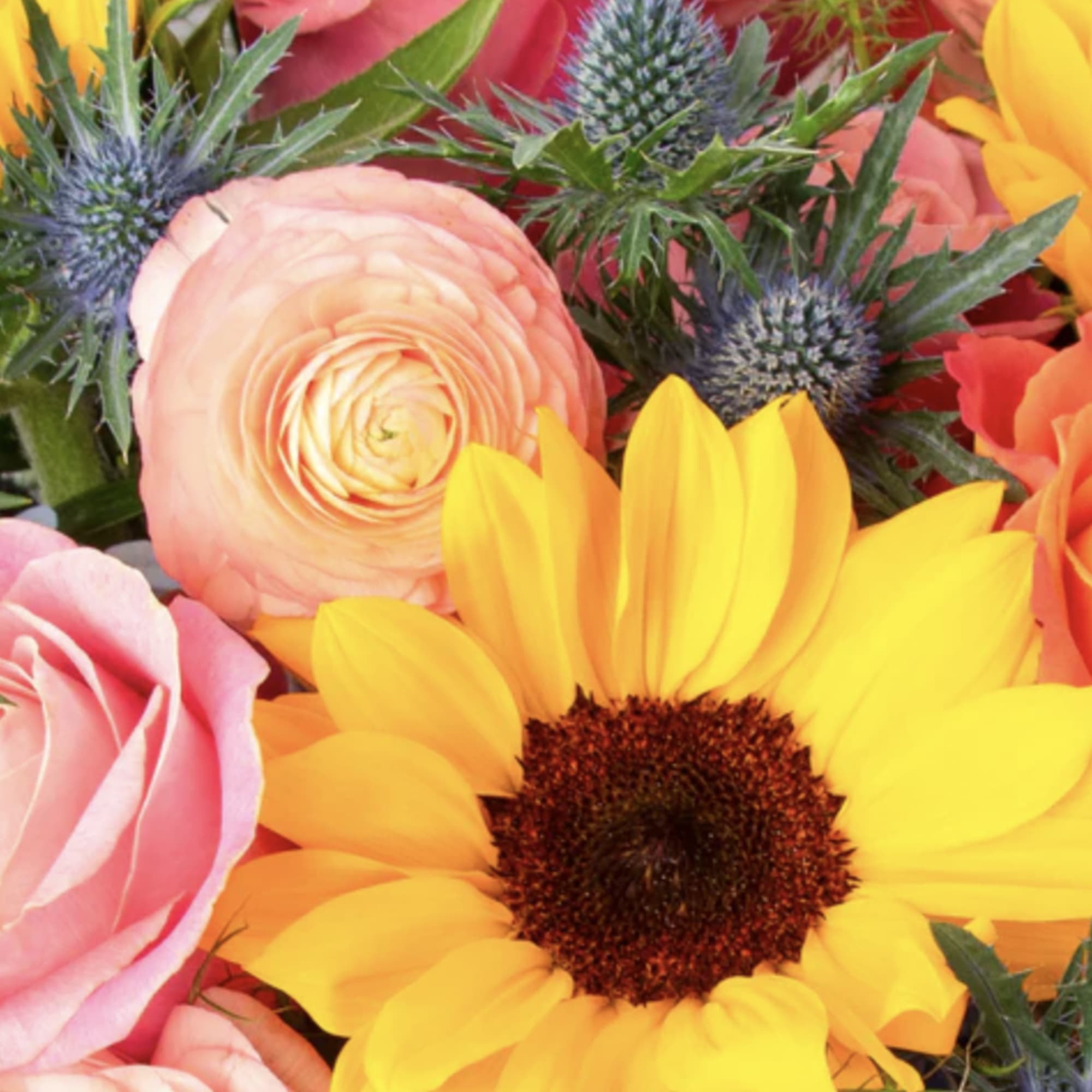 Summer, Fall, Winter and Spring floral bouquets. 