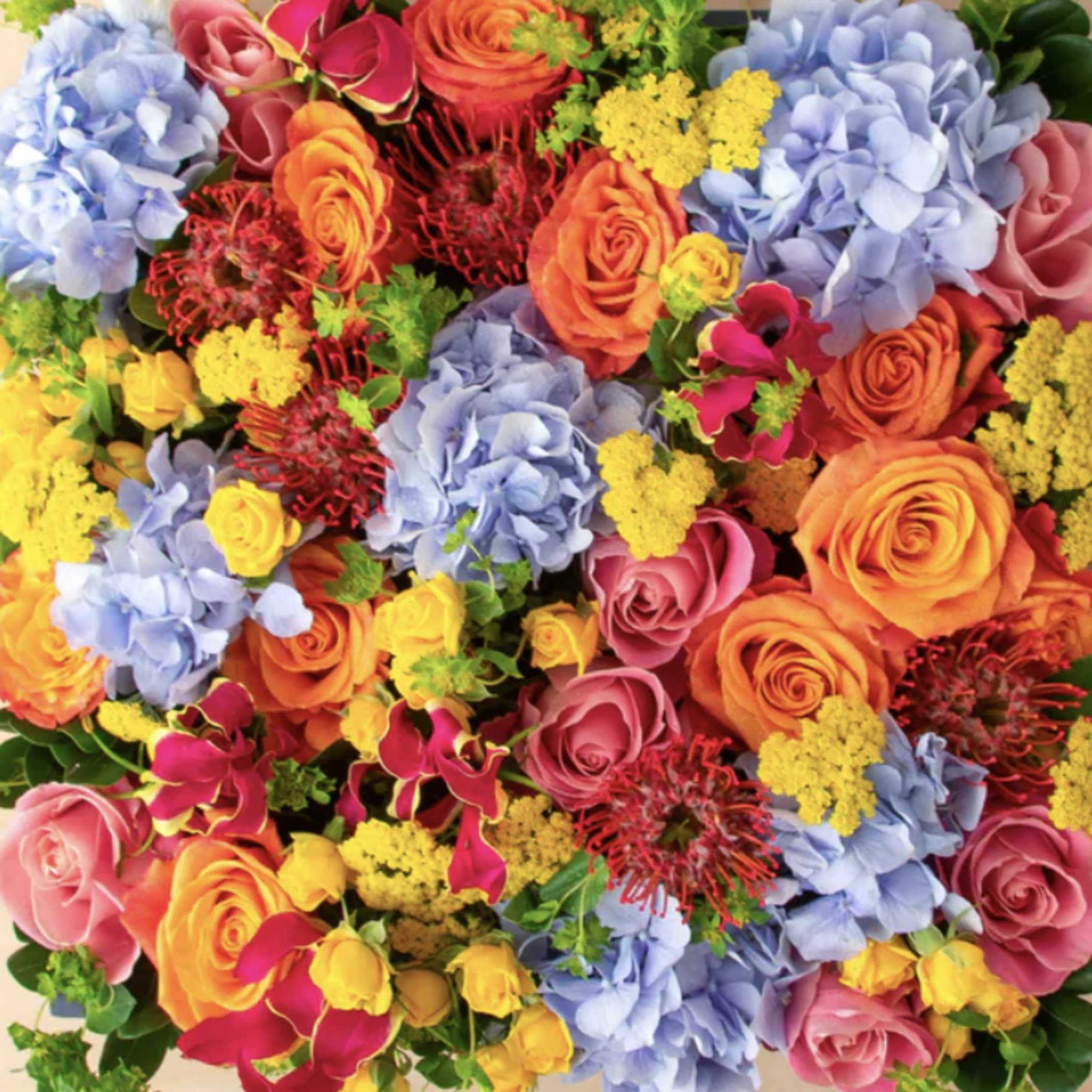 Summer, Fall, Winter and Spring floral bouquets. 