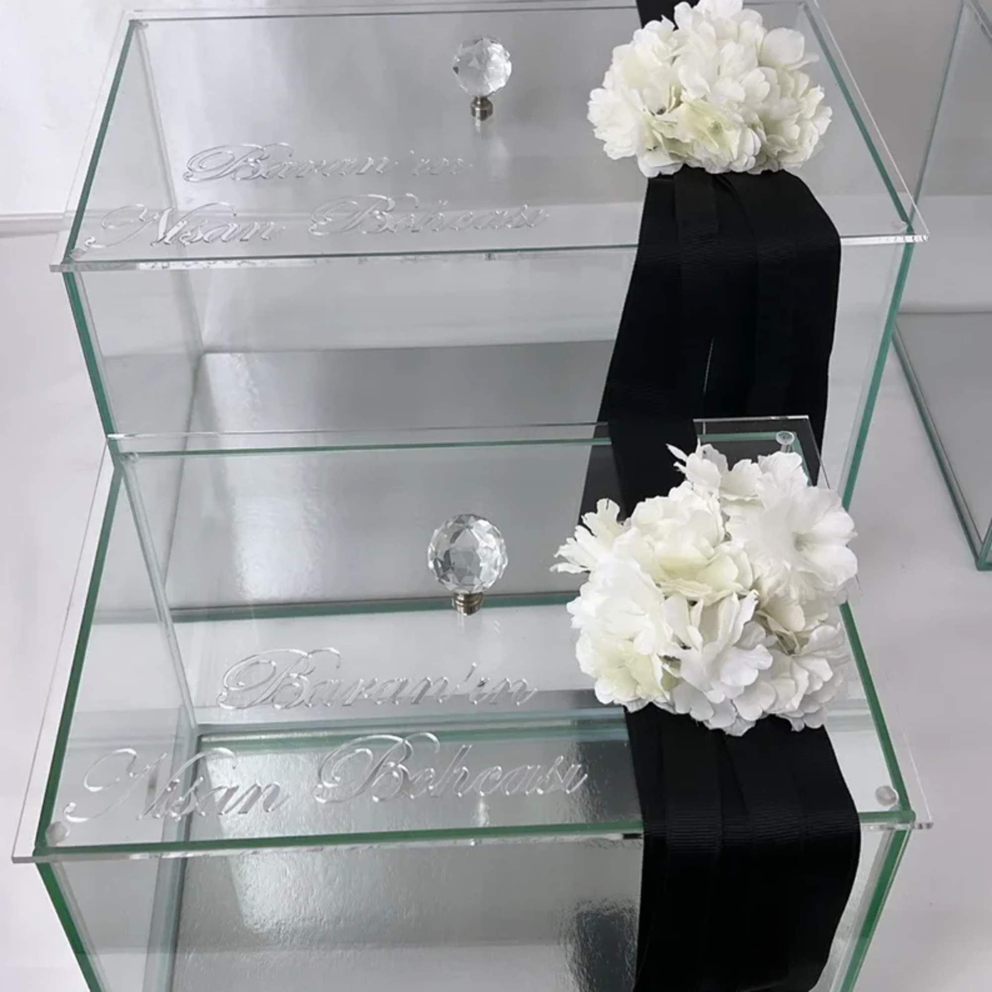 Transparent Wedding Acrylic Display Gift Box Cake Rose Flower Clear Acrylic Display