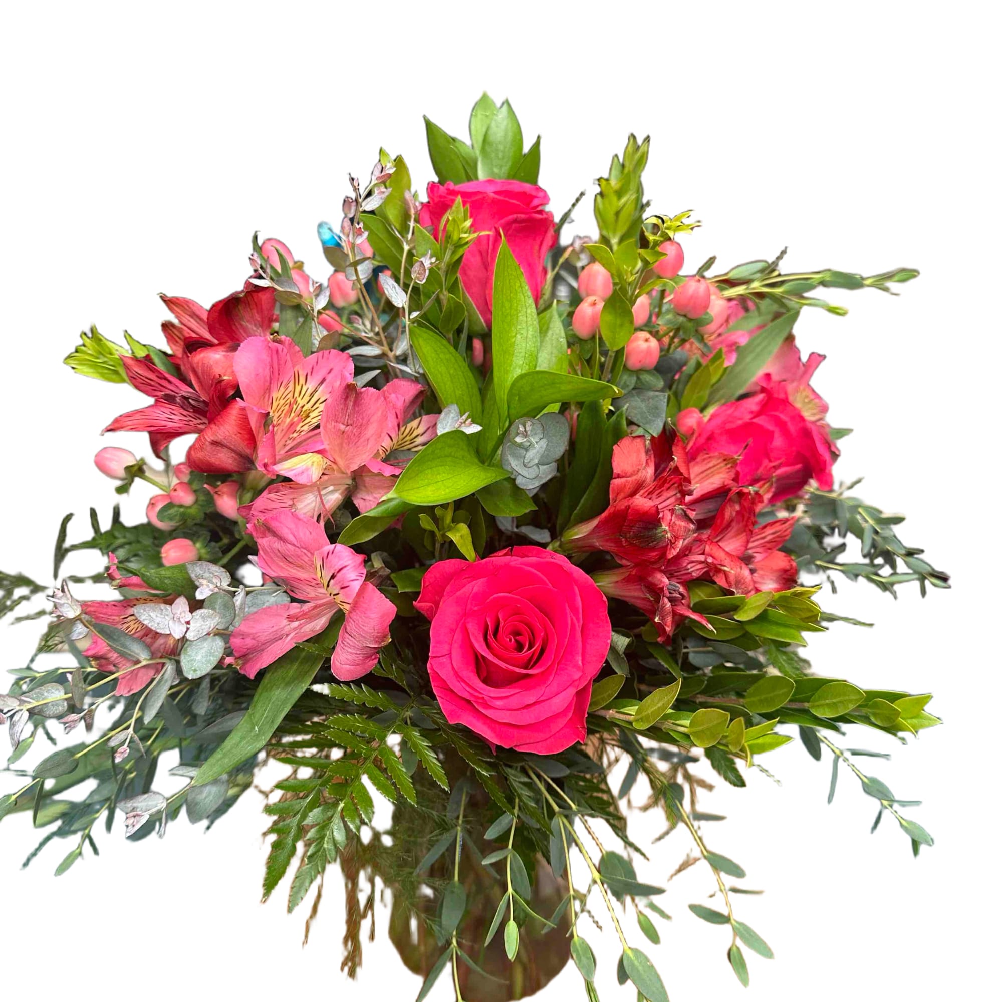 Bold ombination of hot pink flowers 