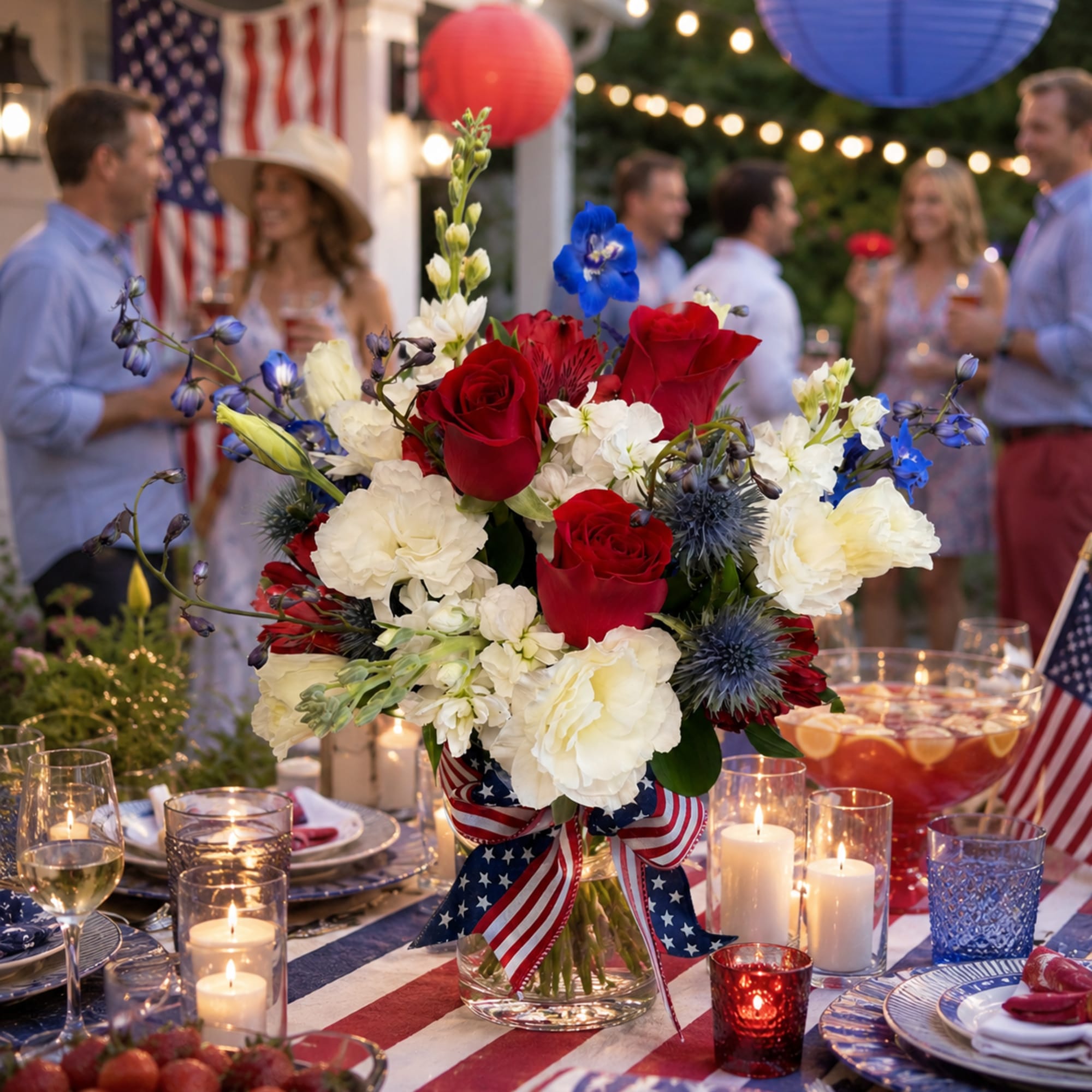 Patriotic Peninsula Blooms is a fresh and festive celebration of summer featuring