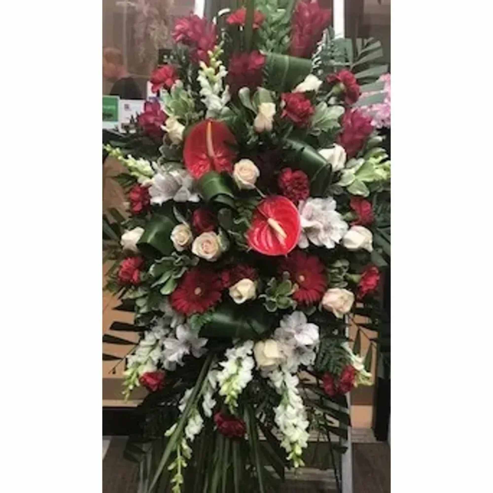 Stunning Tropical Mixed Flowers In A Lush Spray.
