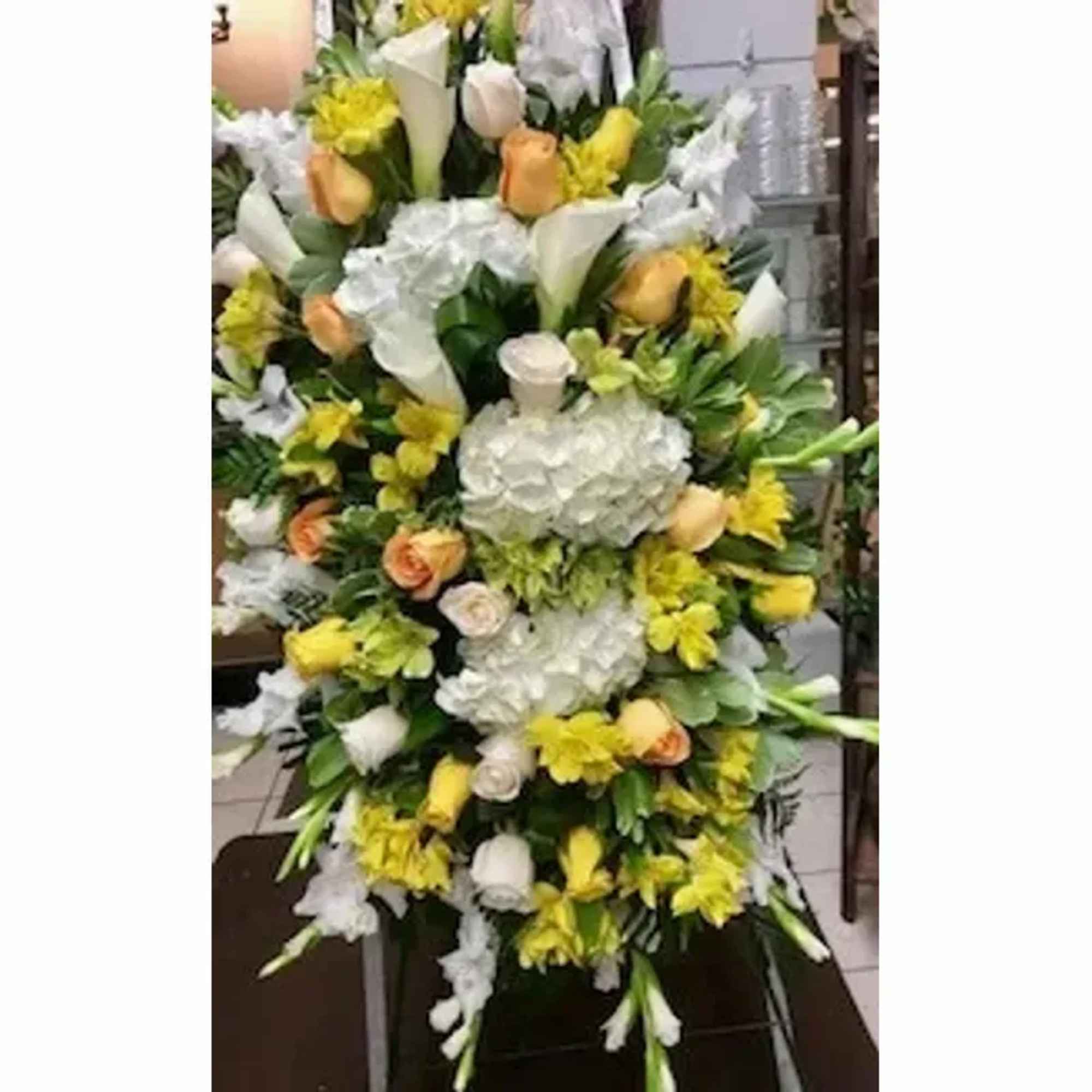 Mixed Exotic Floral Standing Spray.
