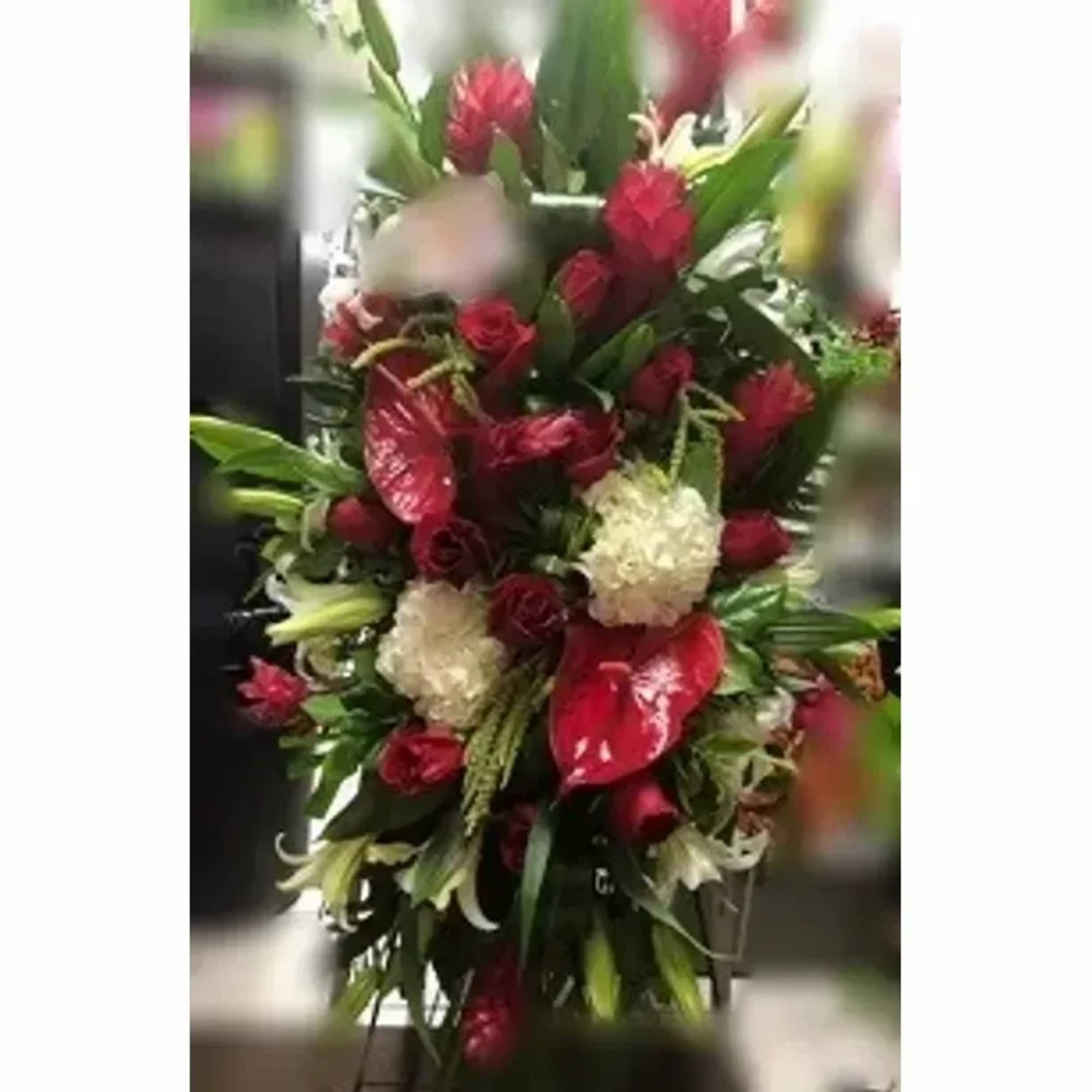 Mixed Tropical Floral Spray.
