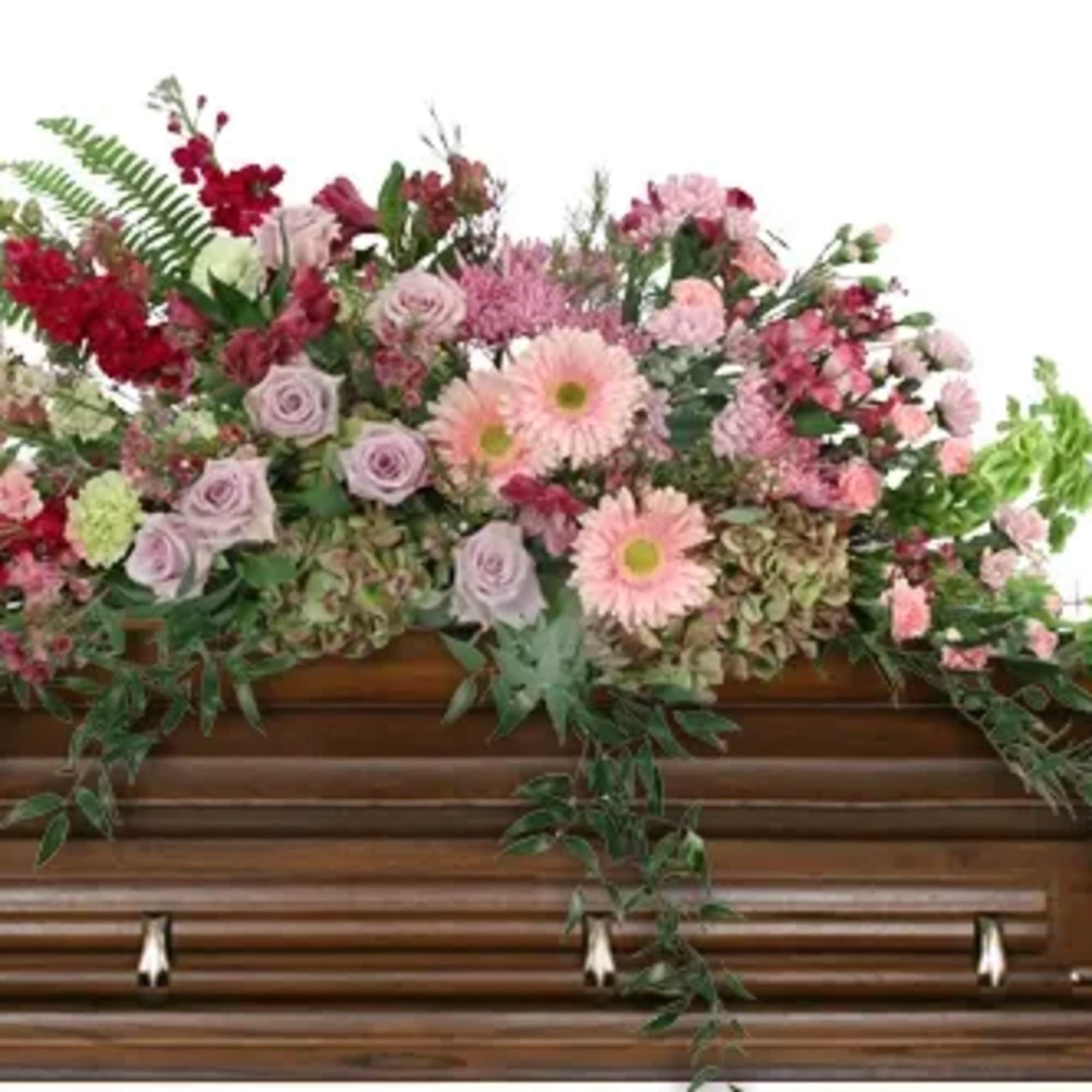 Eternal Meadow is a serene casket spray embodying everlasting tranquility. Create a
