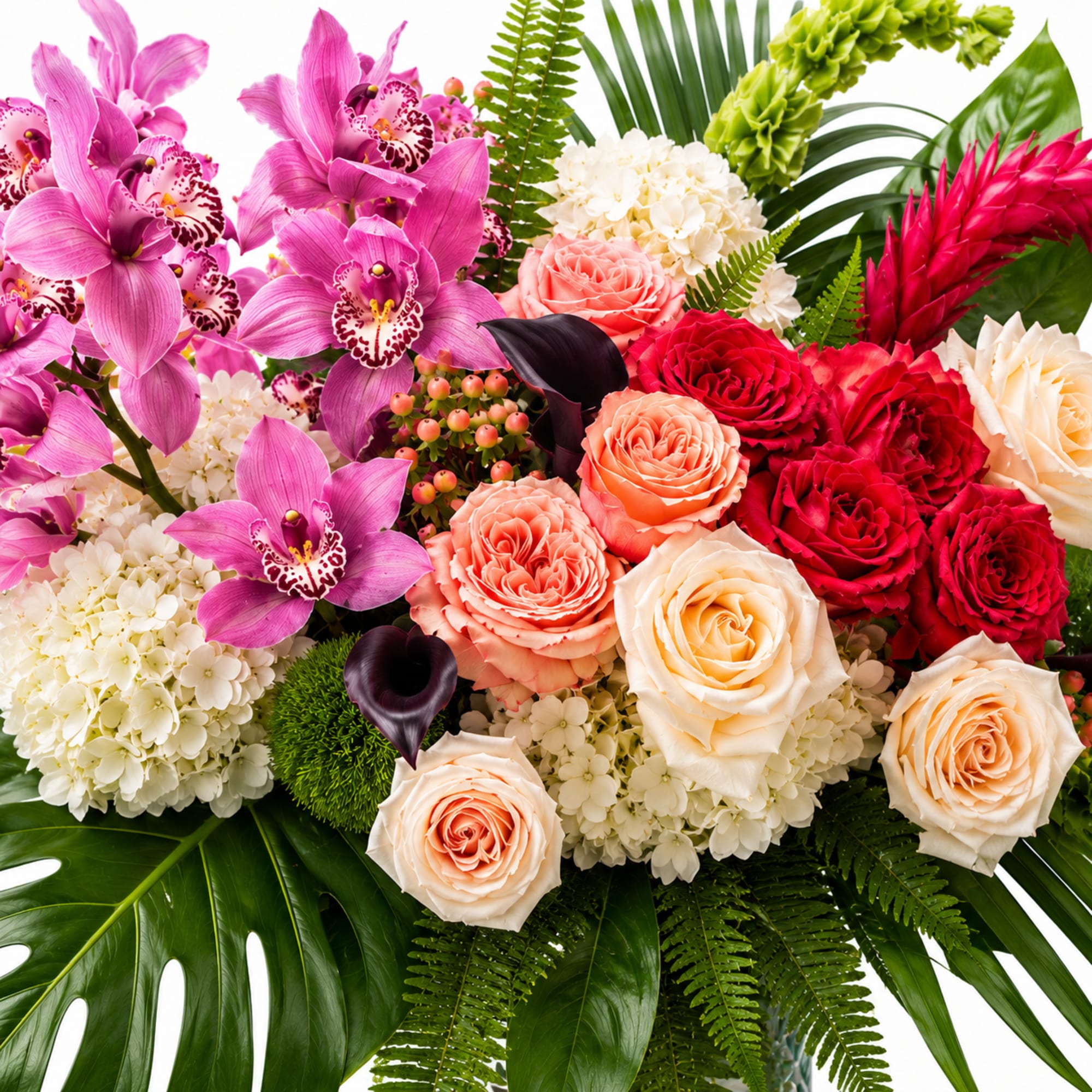 Discover the beauty of Orchid Oasis&trade;, a luxurious arrangement where graceful orchids