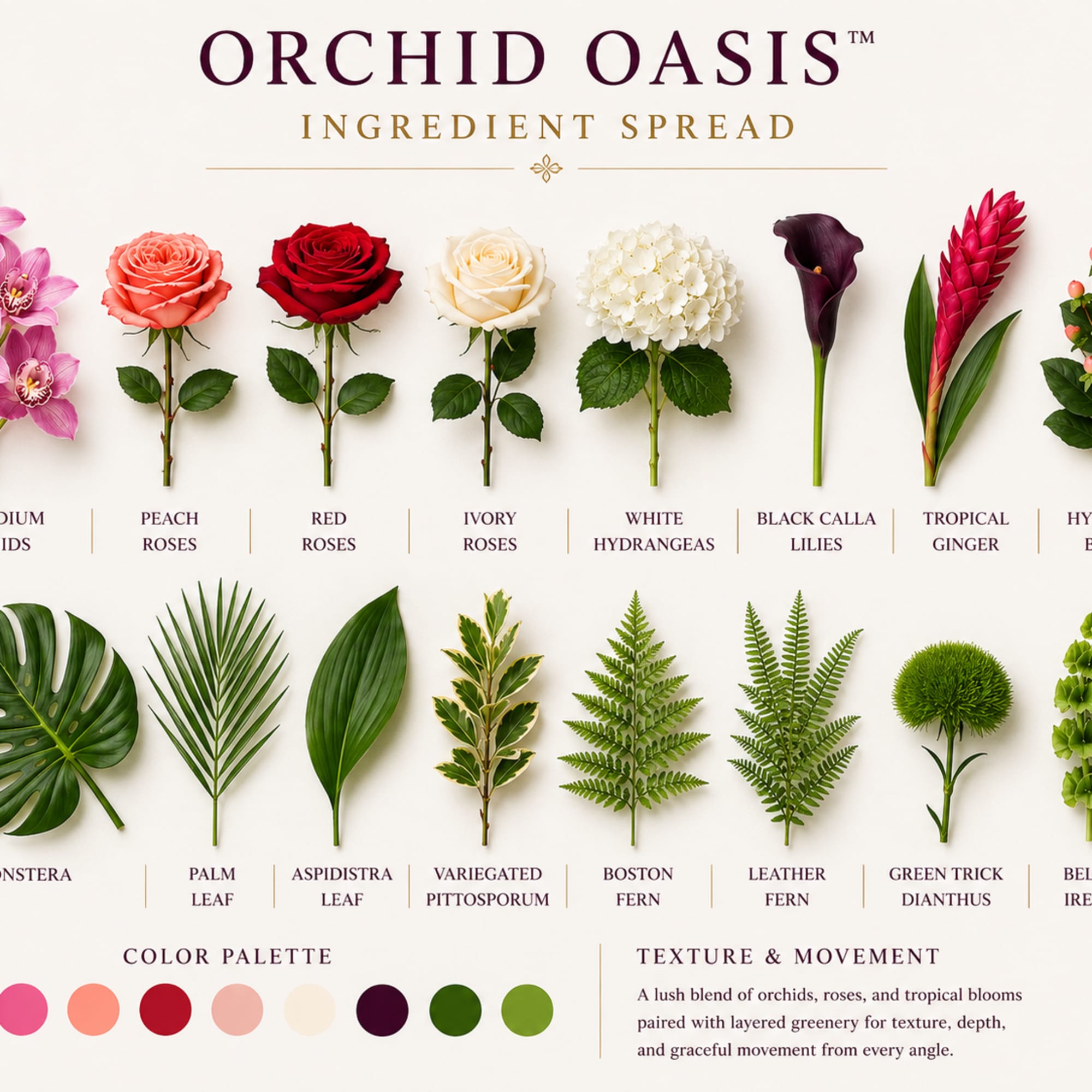 Discover the beauty of Orchid Oasis&trade;, a luxurious arrangement where graceful orchids