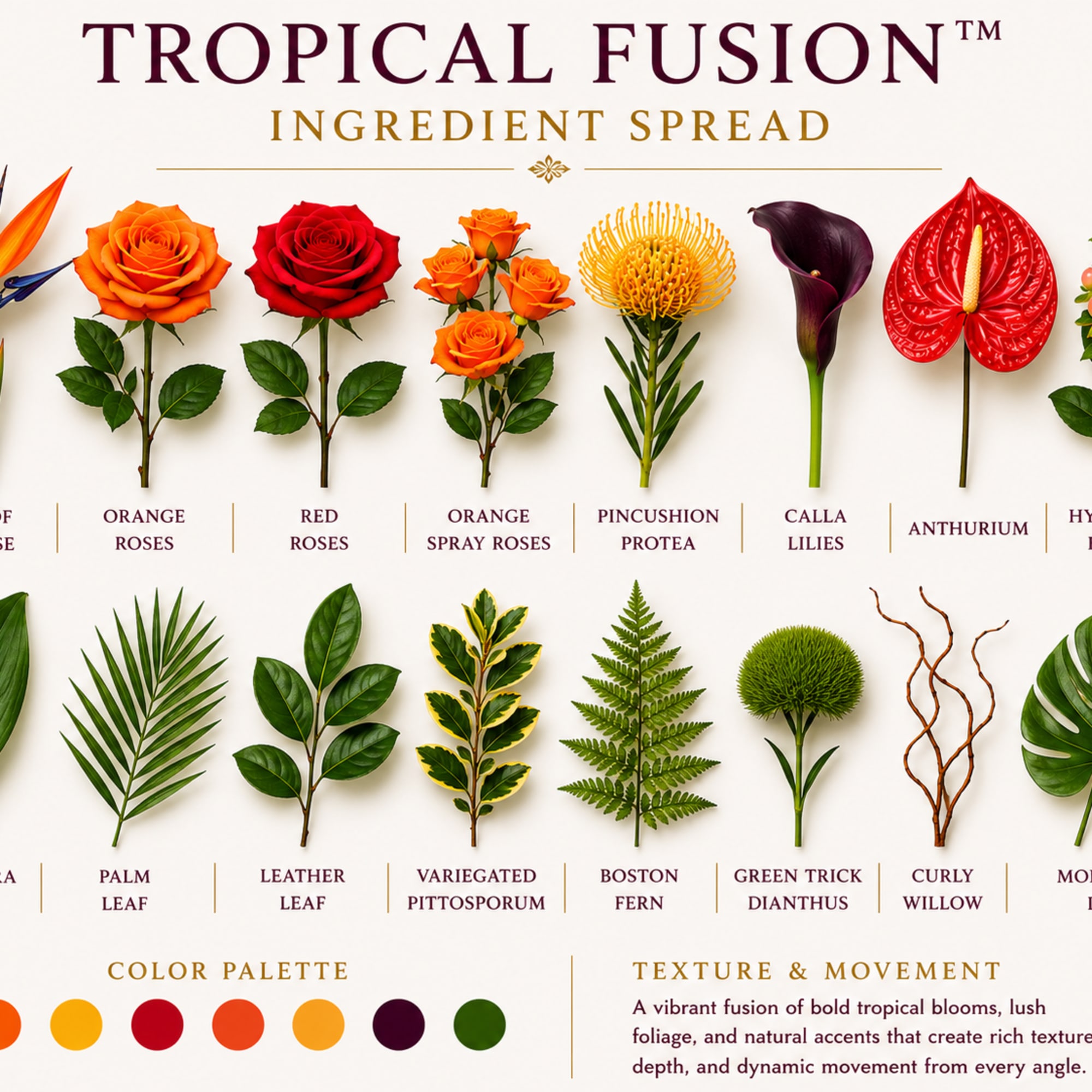 Experience the perfect harmony of tropical artistry and timeless elegance with Tropical