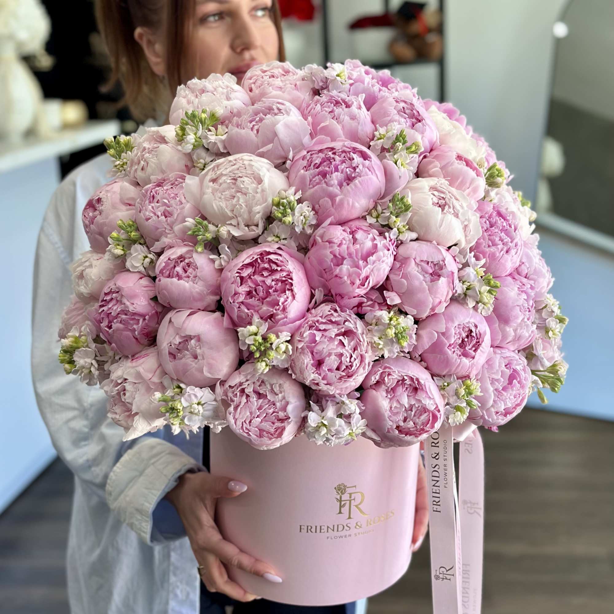 Soft, romantic, and effortlessly elegant &mdash;this luxurious arrangement features premium blush pink