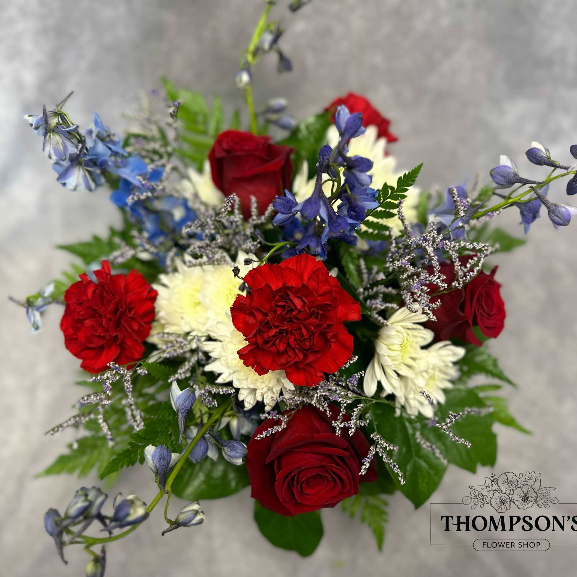Red White and Blue arrangement celebrating America