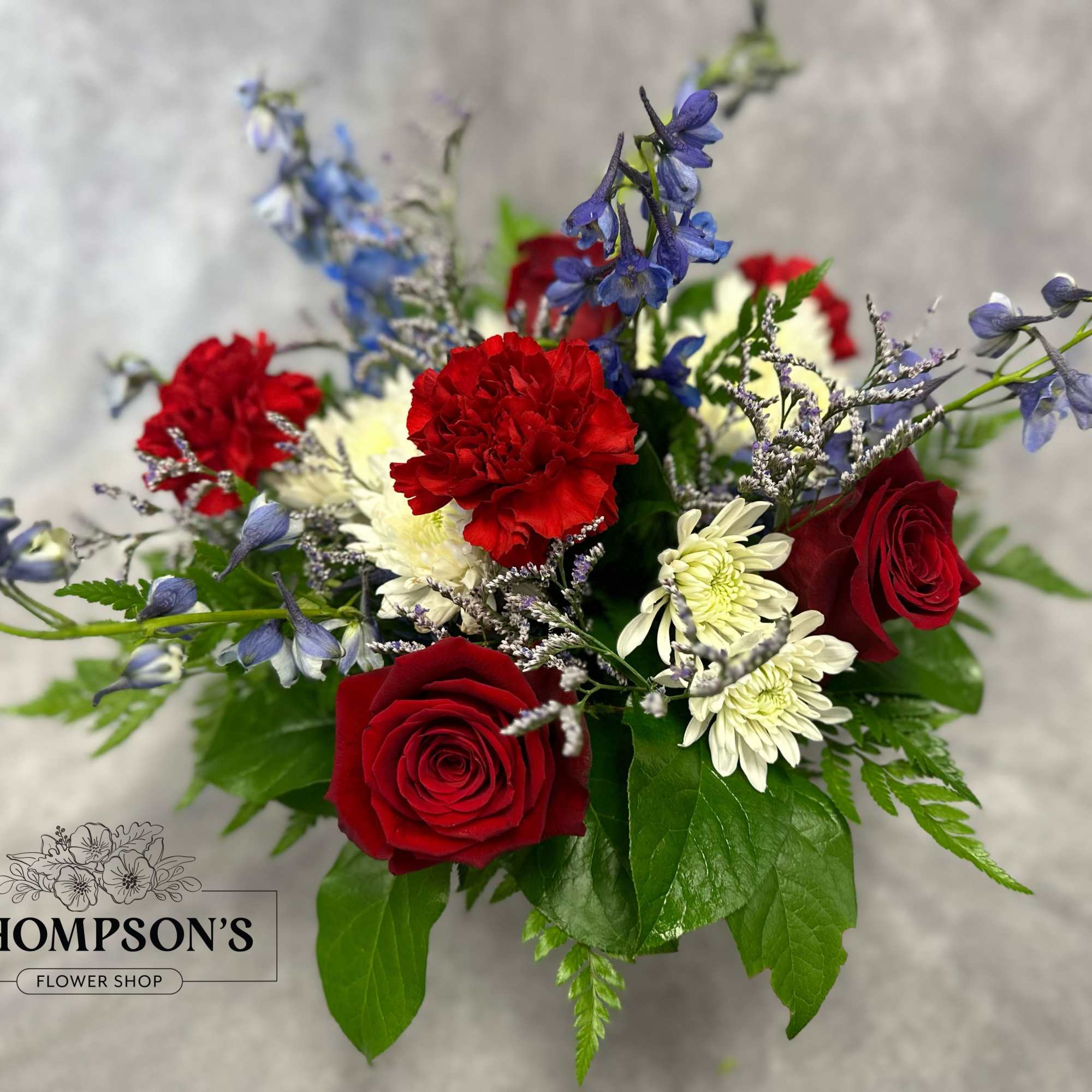 Red White and Blue arrangement celebrating America