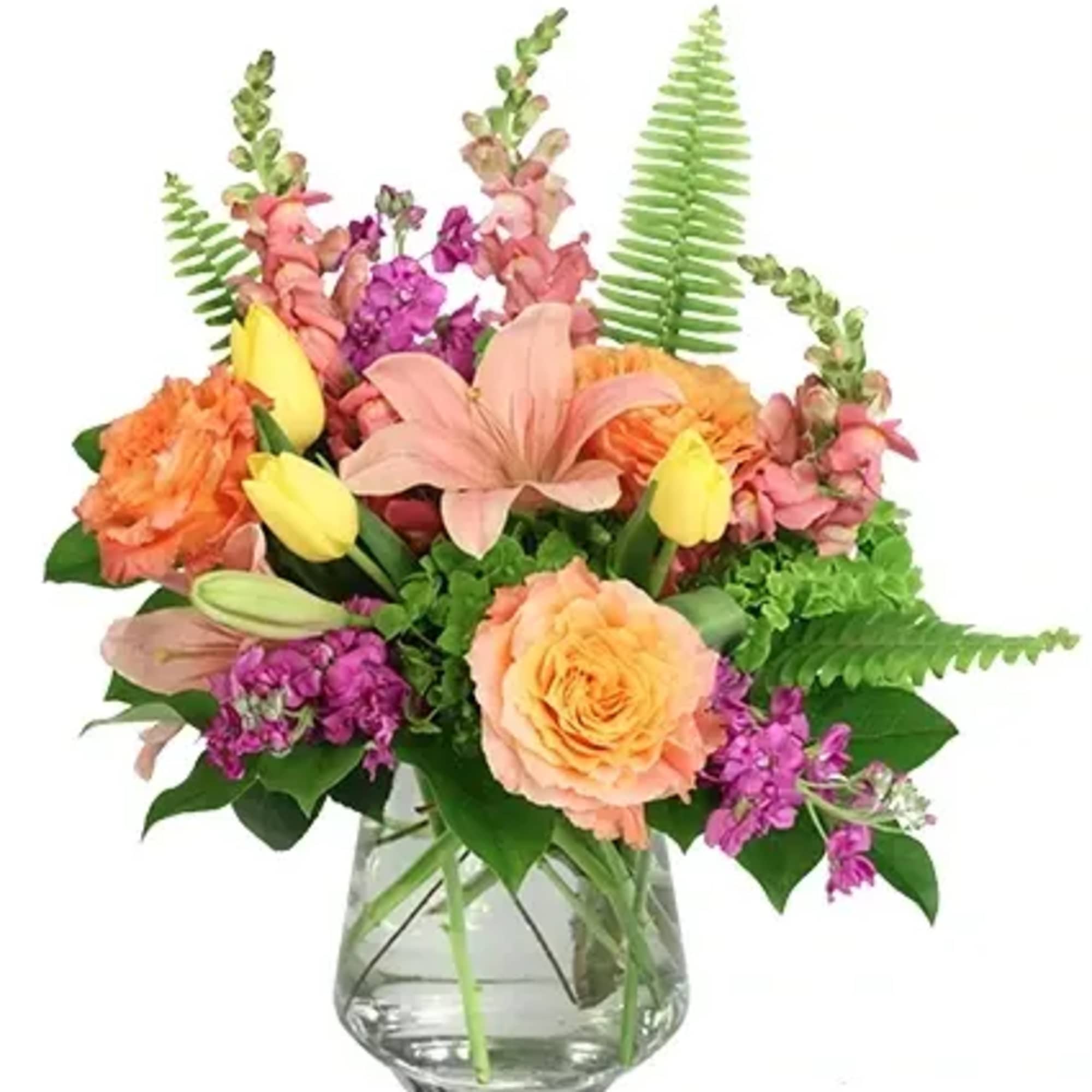 What a sweet treat this bouquet is! Full of Free Spirit roses