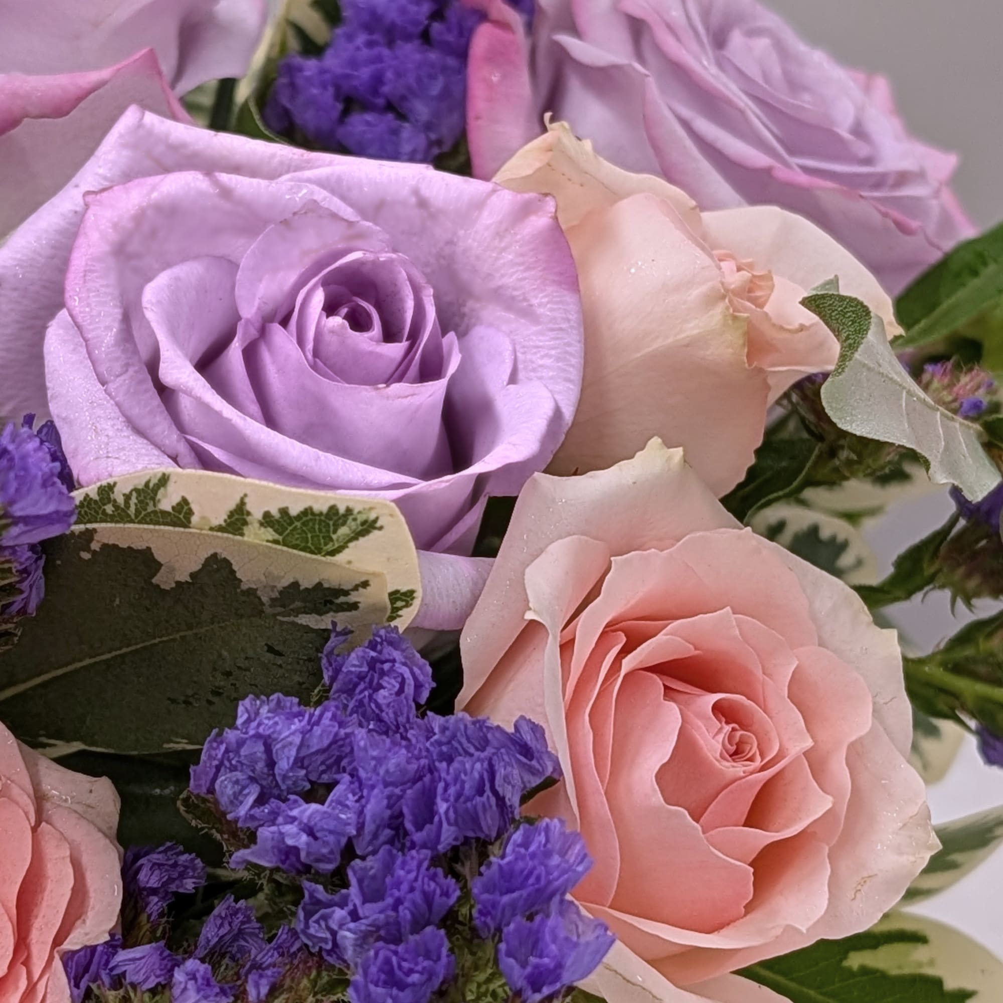 A sweet basket of colorful blooms, sure to brighten anyone's day!
Show them
