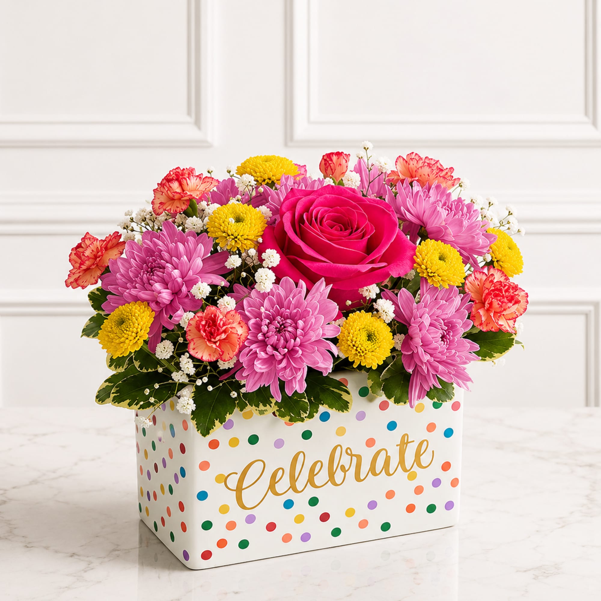 Celebrate every special moment with Celebrate With Joy&trade;, a cheerful floral arrangement
